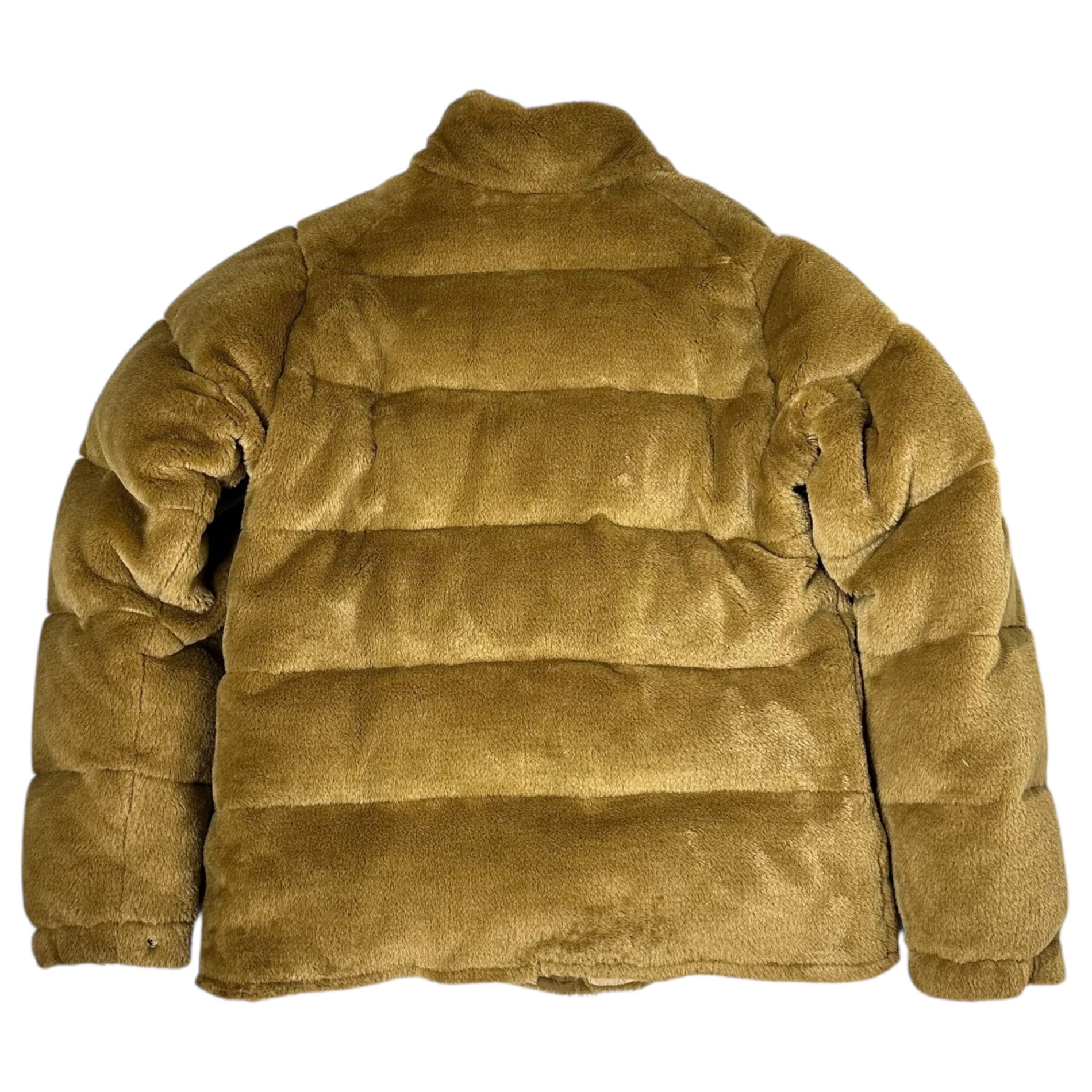 BAPE BY A BATHING APE(ベイプ バイ アベイシングエイプ) Faux Fur White Goose Down Jacket Blouson フェイク ファー ホワイト グース ダウン ジャケット ブルゾン M ブラウン