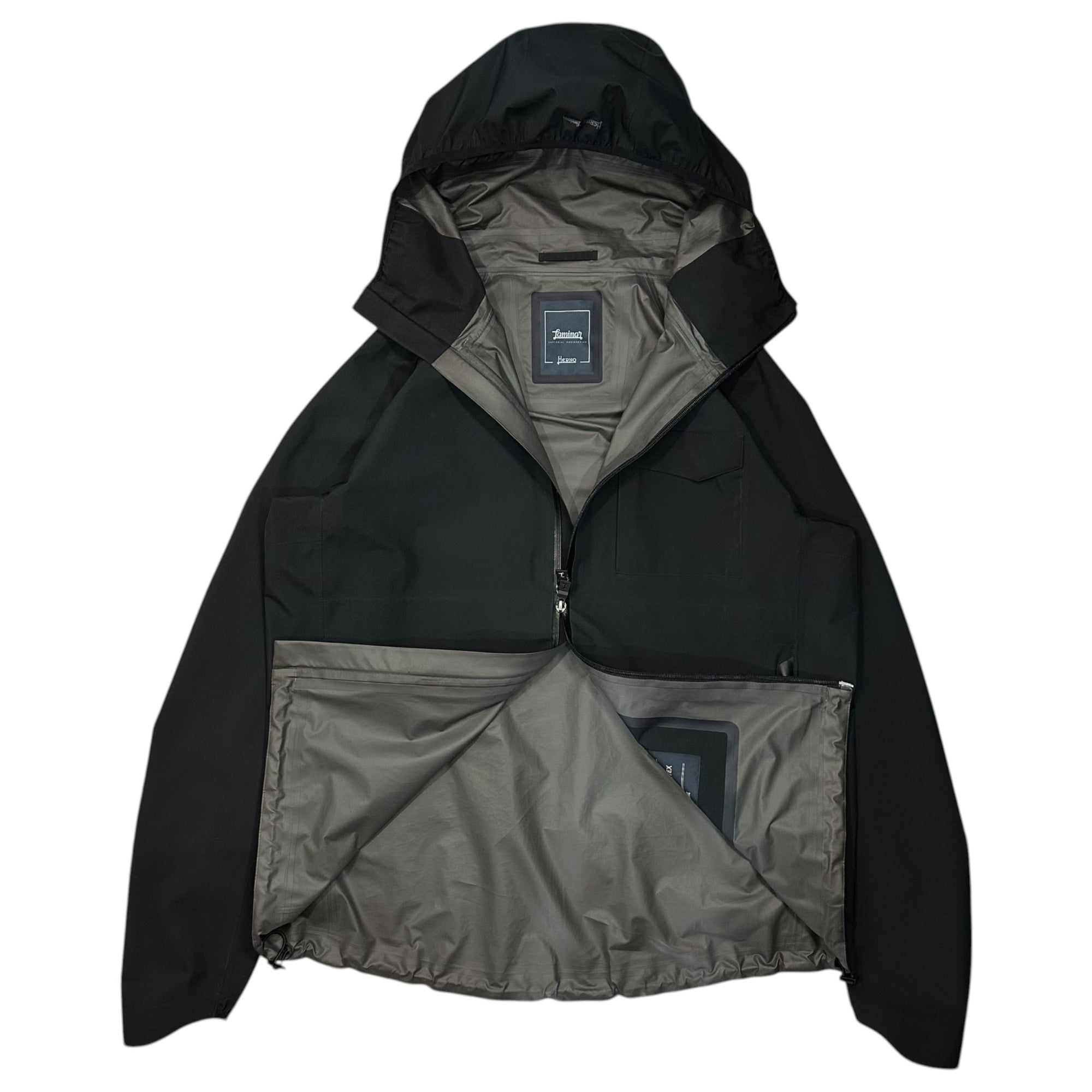 HERNO(ヘルノ) Laminar GORE-TEX Hooded Jacket ラミナー ゴアテックス フーデッド ジャケット 61630-57467-5 52 ブラック