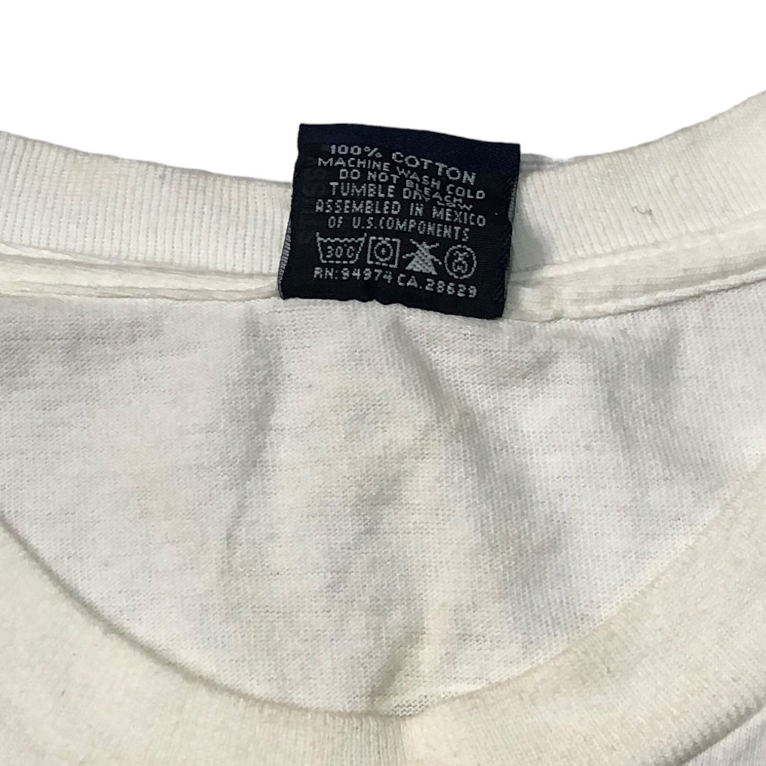 STUSSY(ステューシー) 90’s~00's carp and skull バックプリント 鯉 スカル Tシャツ SIZE L ホワイト×グリーン 90~00年代 OLD STUSSY