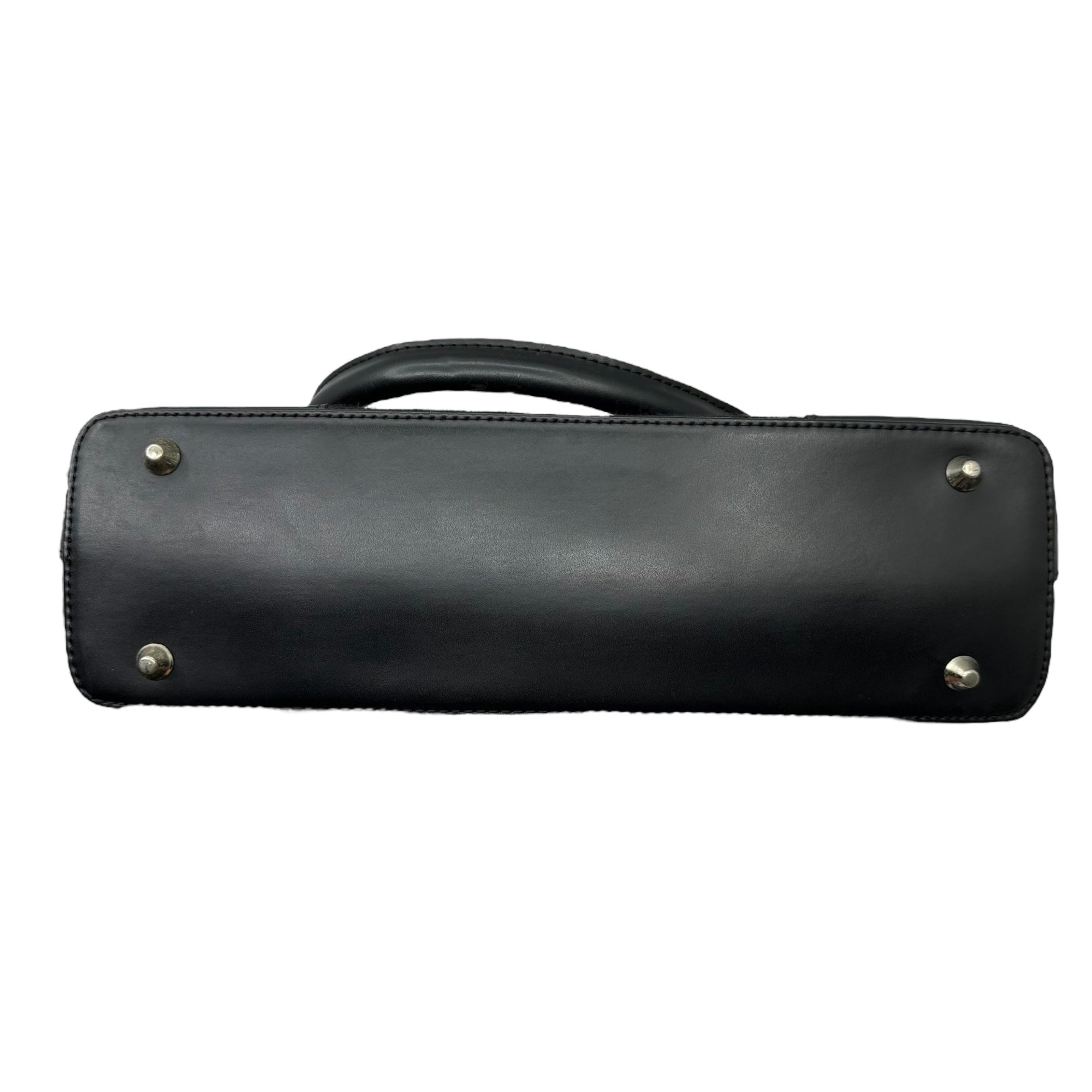 BALENCIAGA(バレンシアガ) Monogram canvas leather tote bag モノグラム キャンバス レザー 切替 トート バッグ ブラック ハンド 肩掛け