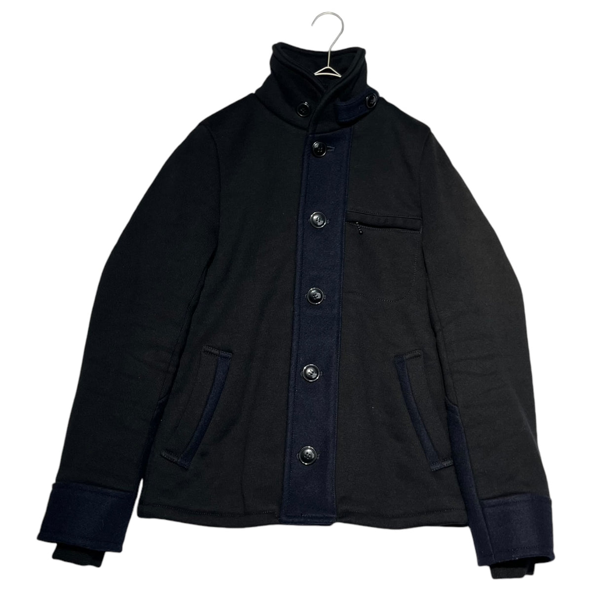 BLUE BLUE(ブルーブルー) 裏フリース ウール 切替 コットン ジャケット 