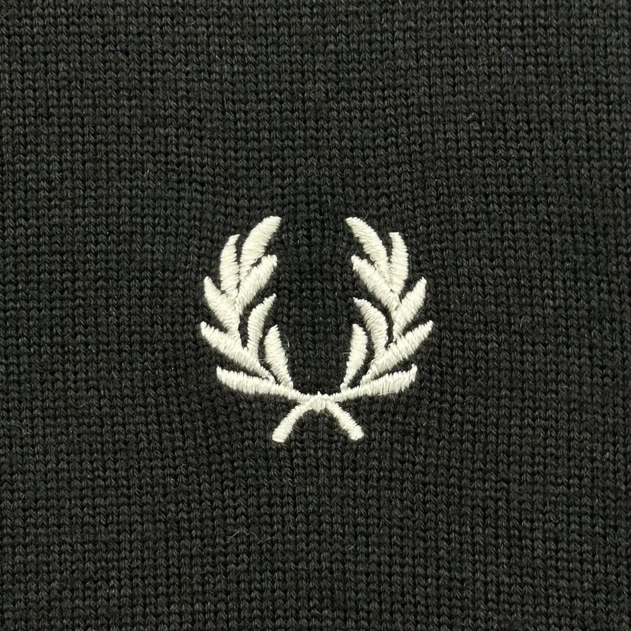 FRED PERRY(フレッドペリー) L/S Polo Knit ロゴ 長袖 ポロ ニット シャツ K4535 L ブラック