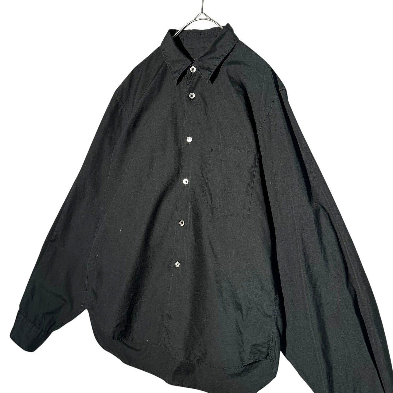 COMME des GARCONS HOMME PLUS(コムデギャルソンオムプリュス) 19AW Regular collar shirt with kimono sleeves 着物袖 レギュラーカラー シャツ PD-B043 XS ブラック AD2019