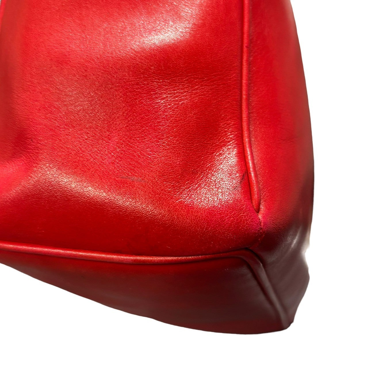 Christian Dior(クリスチャンディオール) 2WAY leather shoulder bag ロゴ チャーム 2WAY レザー ショルダー バッグ レッド ロゴ チャーム ハンド ヴィンテージ OLD