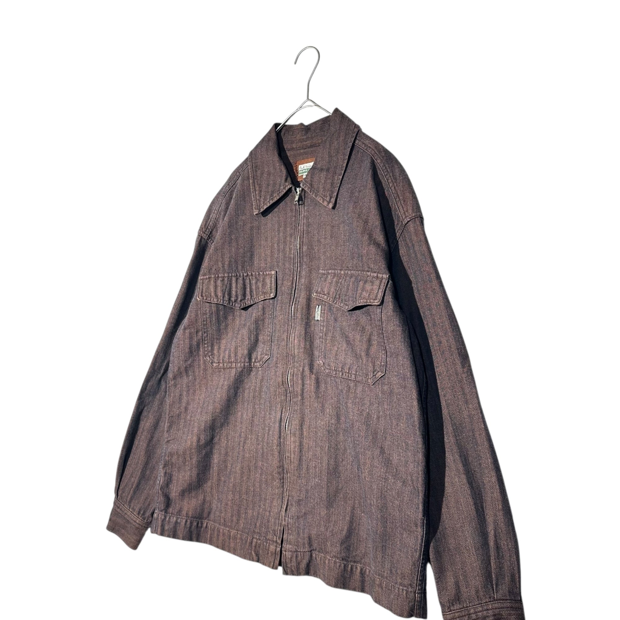 Paul Smith JEANS(ポールスミスジーンズ) 00's Flap Pockets Herringbone Denim Jacket フラップ ポケット ヘリンボーン デニム ジャケット M ピンク