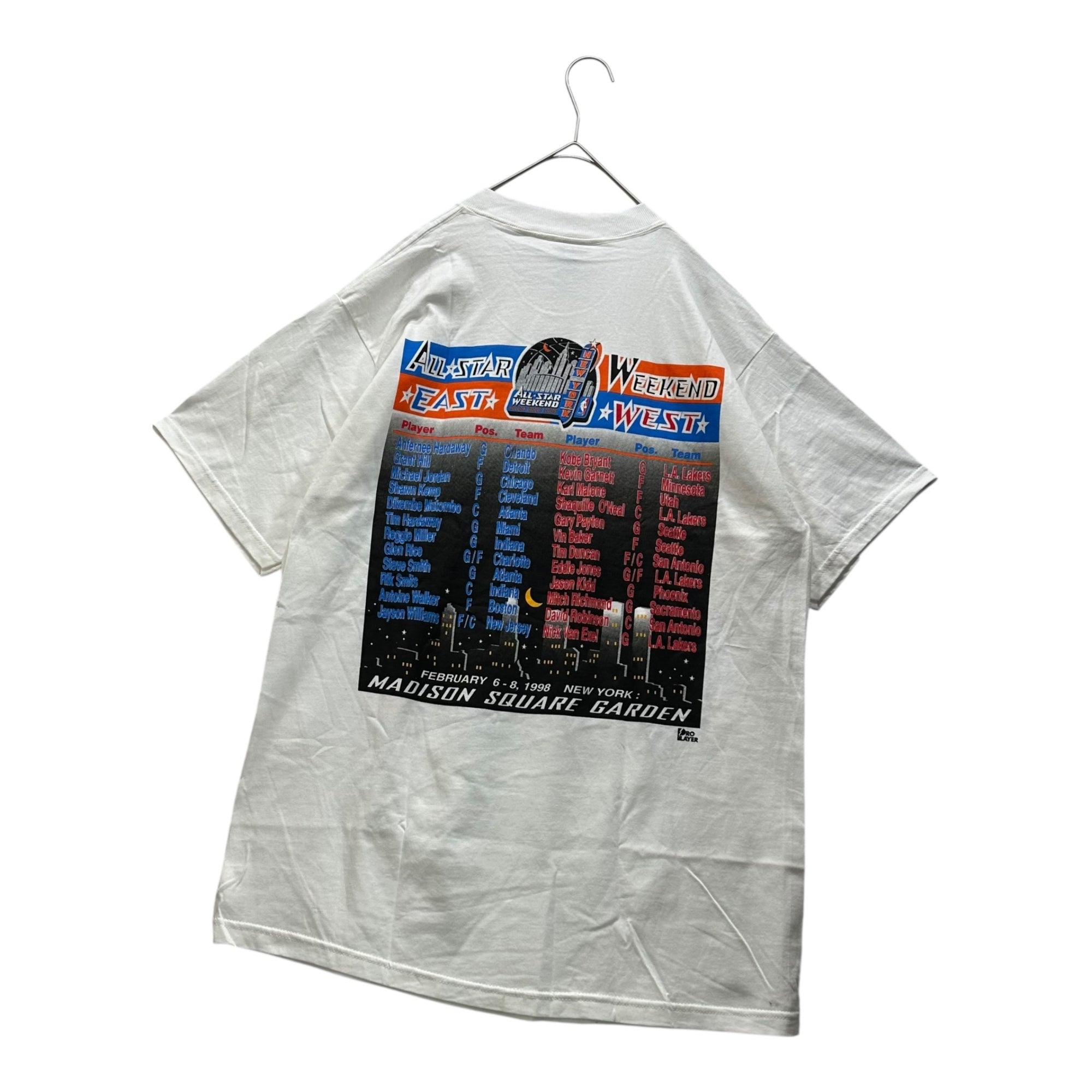 VINTAGE(ヴィンテージ) 1998 All-Star Weekend New York Print T-Shirt 98年代 オールスター ウィークエンド ニューヨーク プリント Tシャツ L ホワイト デッドストック