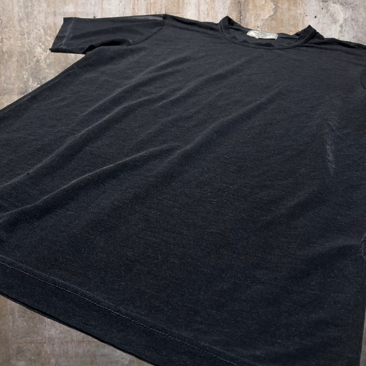 robe de chambre COMME des GARCONS(ローブドシャンブルコムデギャルソン) 90~00'sシアーTシャツ 表記なし(S~M程度) ブラック