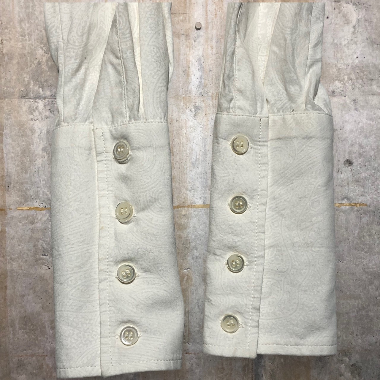 AALTO(アールト) ダブルカラーペイズリーショートシャツジャケット AA-SS18-B1SH2-533 34(Sサイズ程度) ホワイト