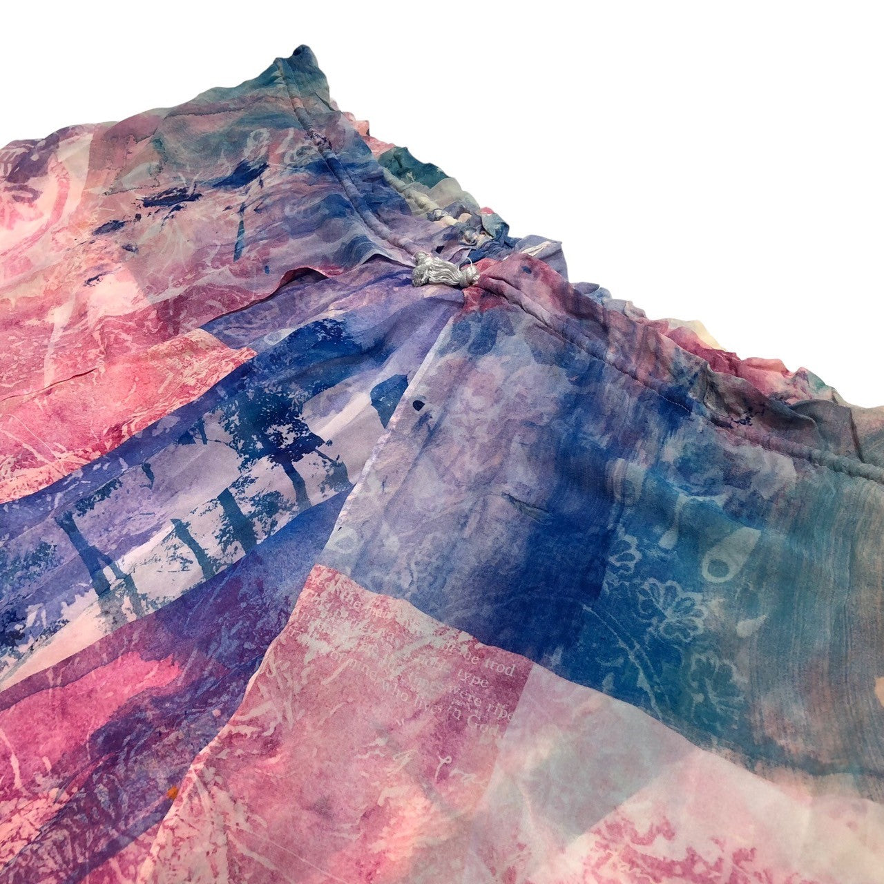 divka(ディウカ) All-silk layered drawcord skirt 総 シルク レイヤード ドローコード スカート DK03-01B-S04 2(M) マルチカラー