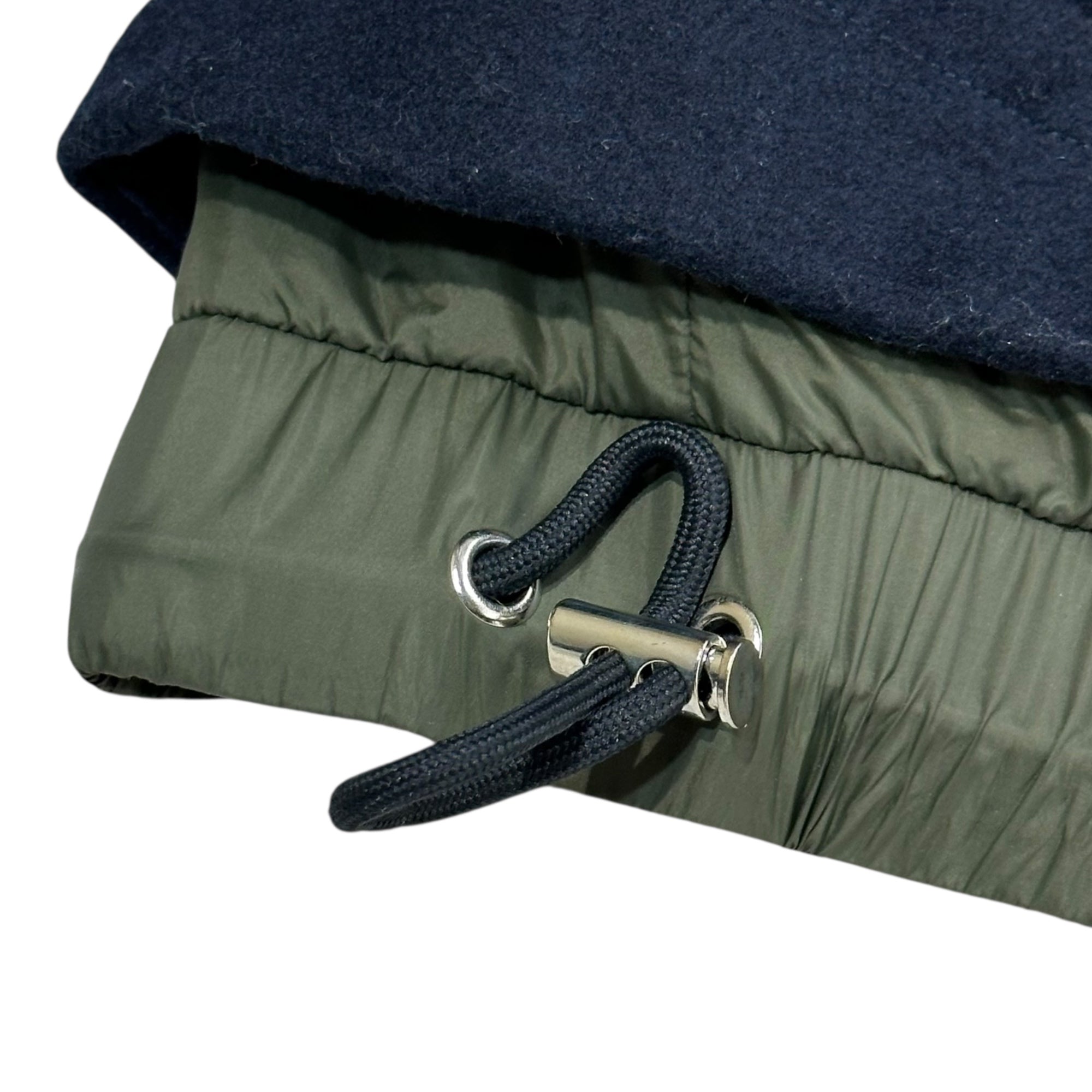 sacai×NIKE(サカイ×ナイキ) NRG PARKA DOWN JACKET エヌアールジー パーカー コラボ ダウン ジャケット CT3269-355 M カーキ×ネイビー