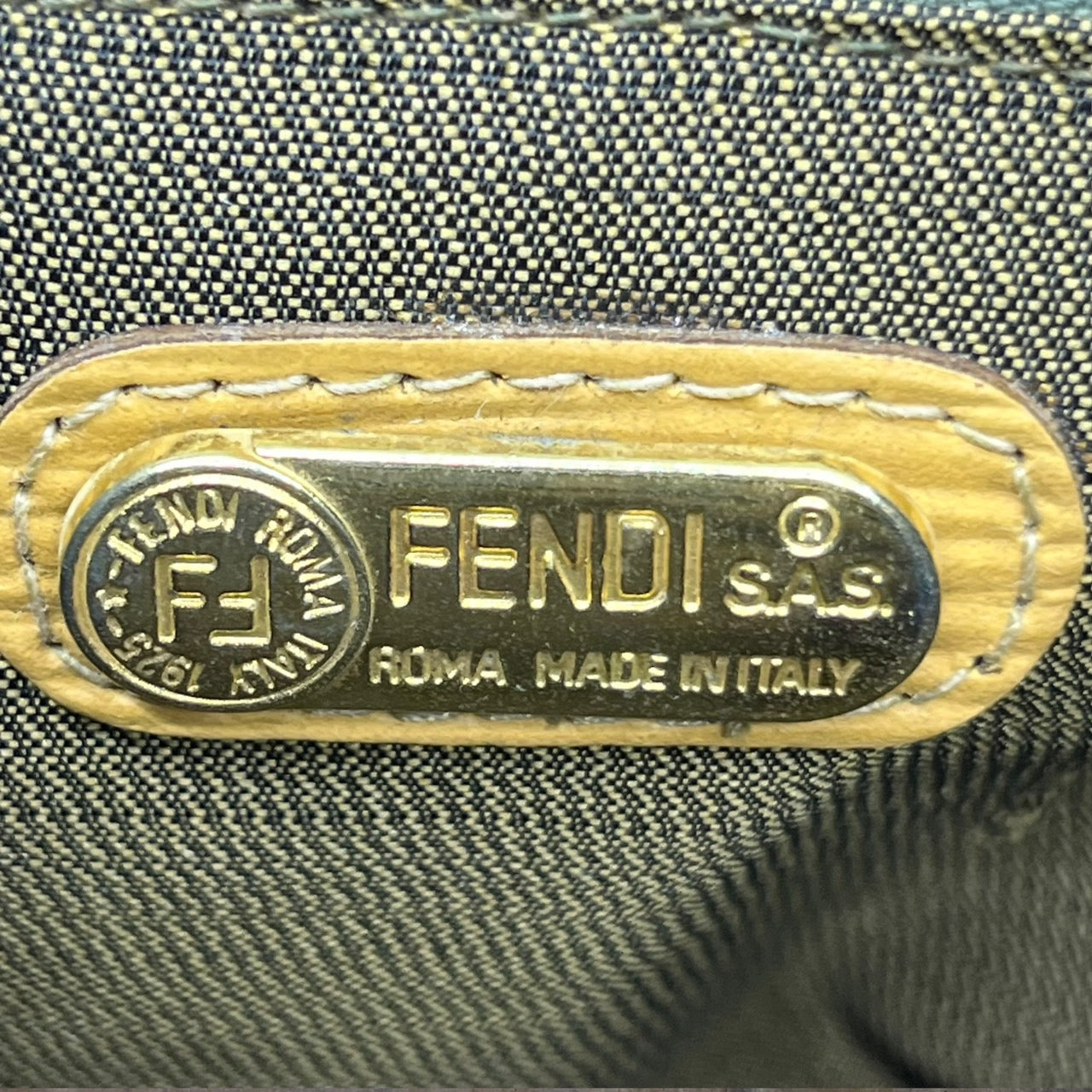 FENDI(フェンディ) ズッカ柄ハンドバッグ 091475306 ブラウン ストラップ欠品