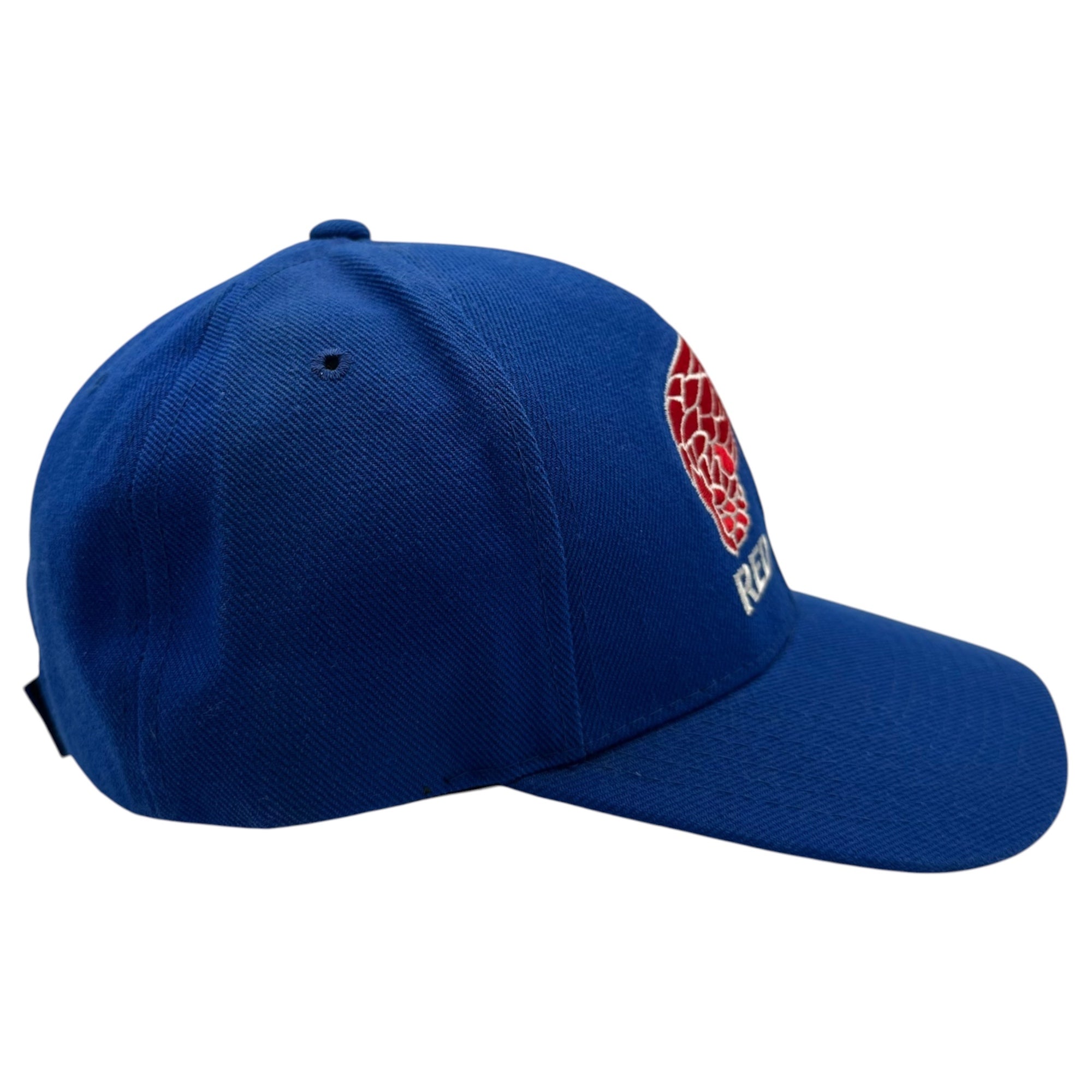 REDWING(レッドウィング) Feather tag embroidered 6-panel cap 羽タグ 刺繍 6パネル キャップ ブルー×レッド