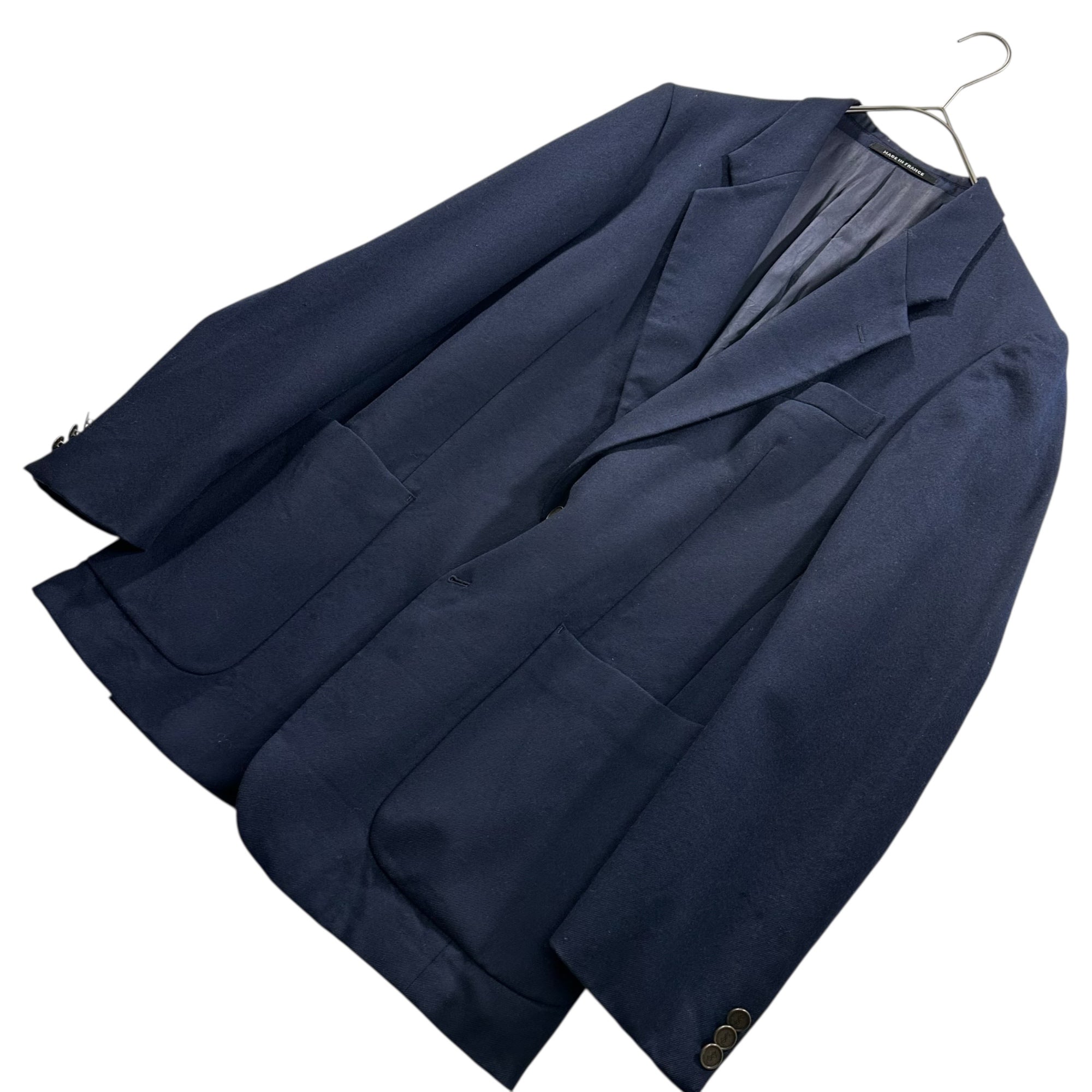 YVES SAINT LAURENT(イヴサンローラン) 70's~80's Logo Gold Button Navy Blazer 本人期 ロゴ 金ボタン 紺 ブレザー 表記無(M程度) ネイビー 70年代~80年代 ヴィンテージ アーカイブ テーラード ジャケット フランス製