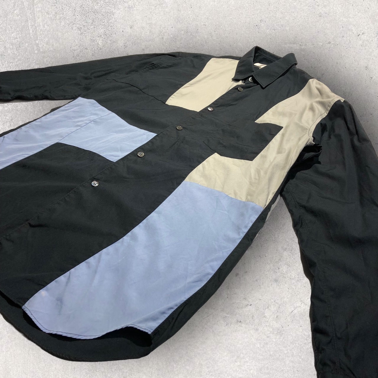 COMME des GARCONS SHIRT(コムデギャルソンシャツ) パネルシャツ W 17068 M ネイビー