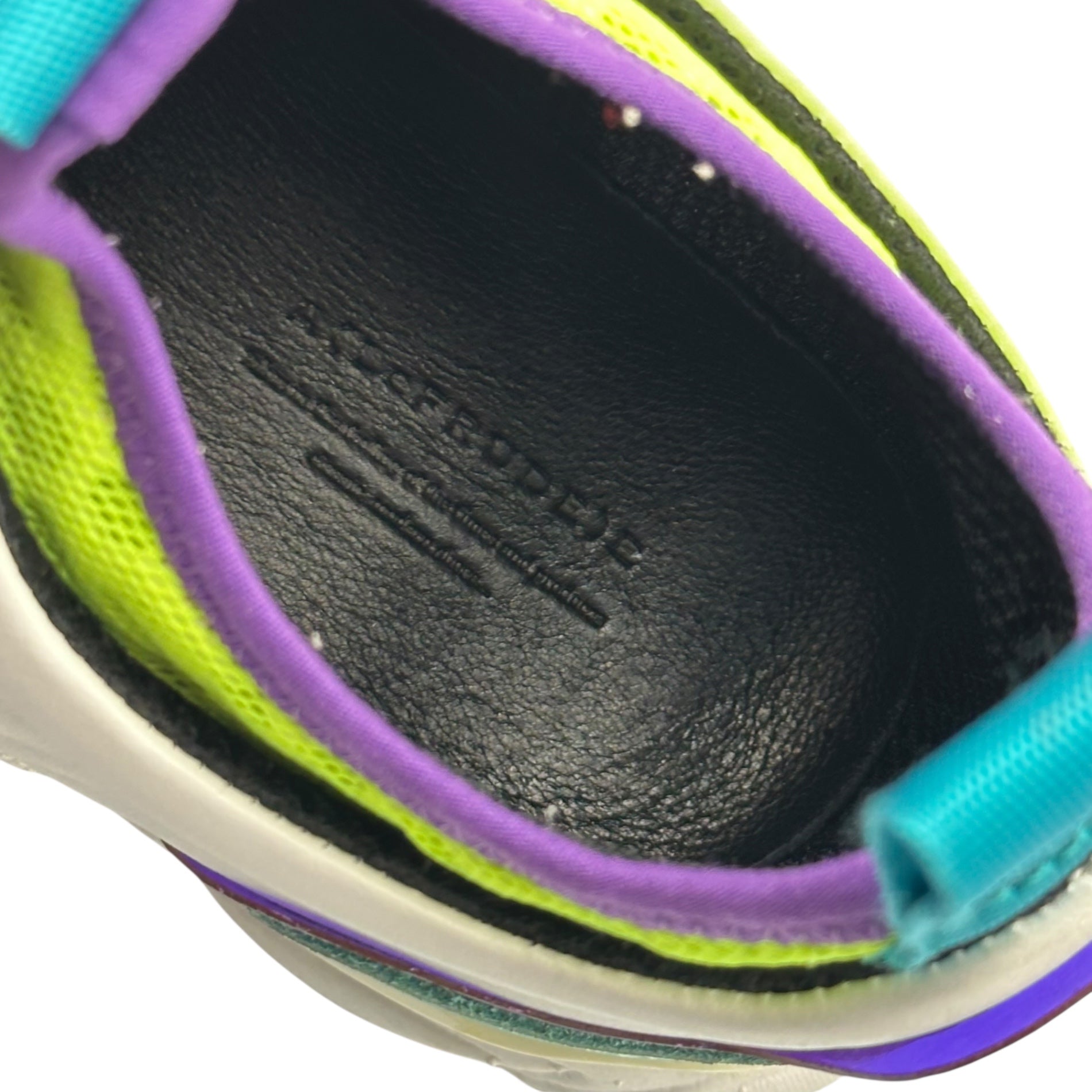 A(LeFRUDE)E(アルフレード) Big Velcro Dad Sneakers ビッグ ベルクロ ダッド スニーカー ホワイト×グリーン×パープル