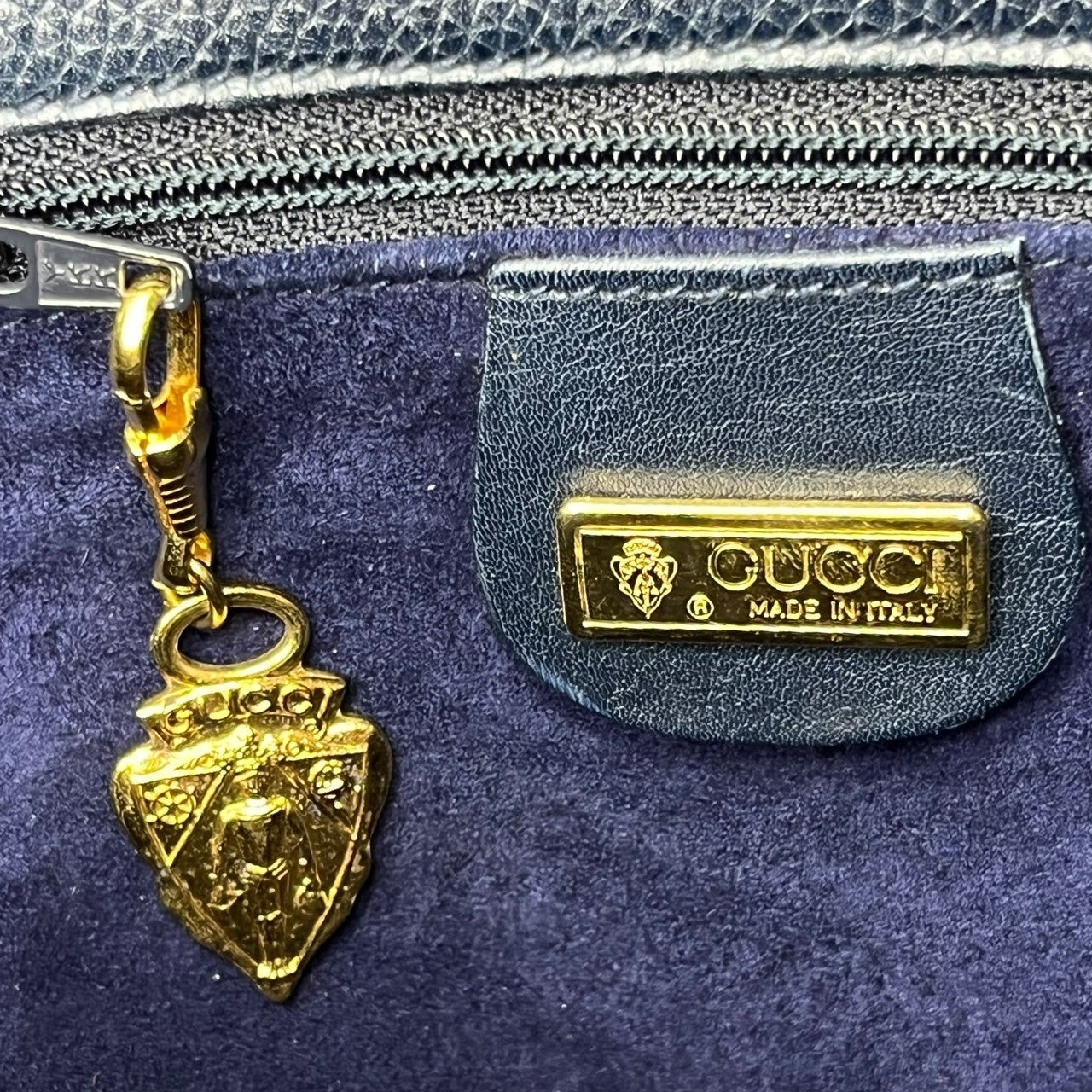 GUCCI(グッチ) Vintage GG Logo Leather Shoulder Bag ヴィンテージ GG ロゴ レザー ショルダー バッグ 001・14・0925 ネイビー OLD