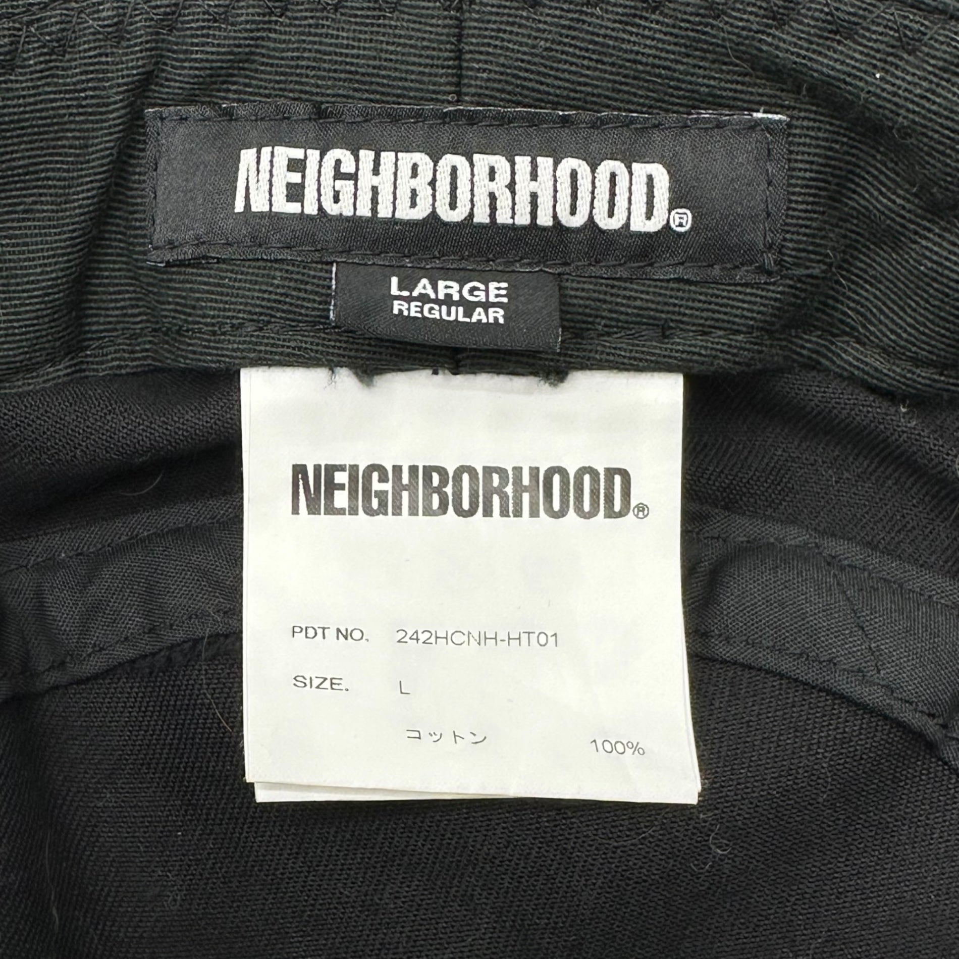 NEIGHBORHOOD(ネイバーフッド) 24AW LOGO BUCKET HAT ロゴ バケット ハット 帽子 242HCNH-HT01 ブラック