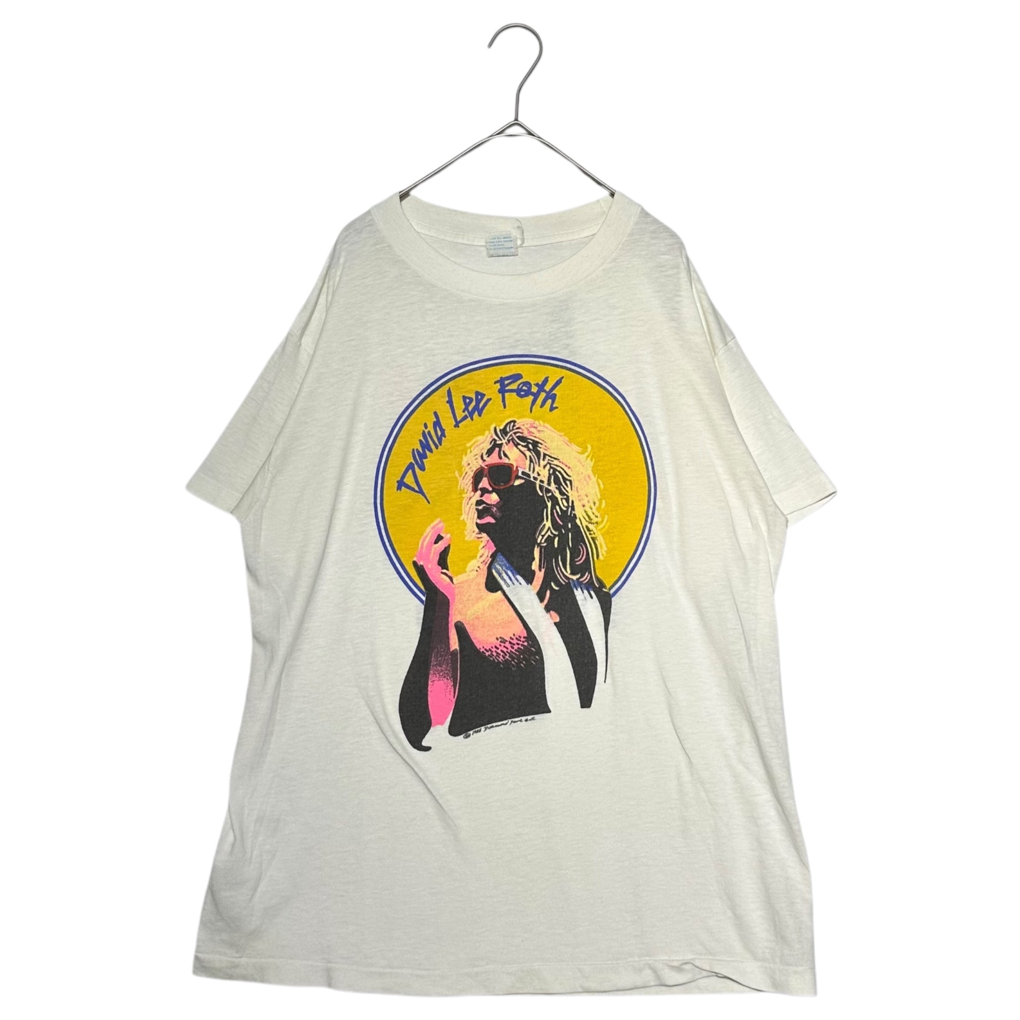 VINTAGE(ヴィンテージ) © 1985 ”David Lee Roth” Crazy From The Heat Tee デイヴィッドリーロス クレイジーフロムザヒート Tシャツ XL ホワイト 80's 80年代 バンド
