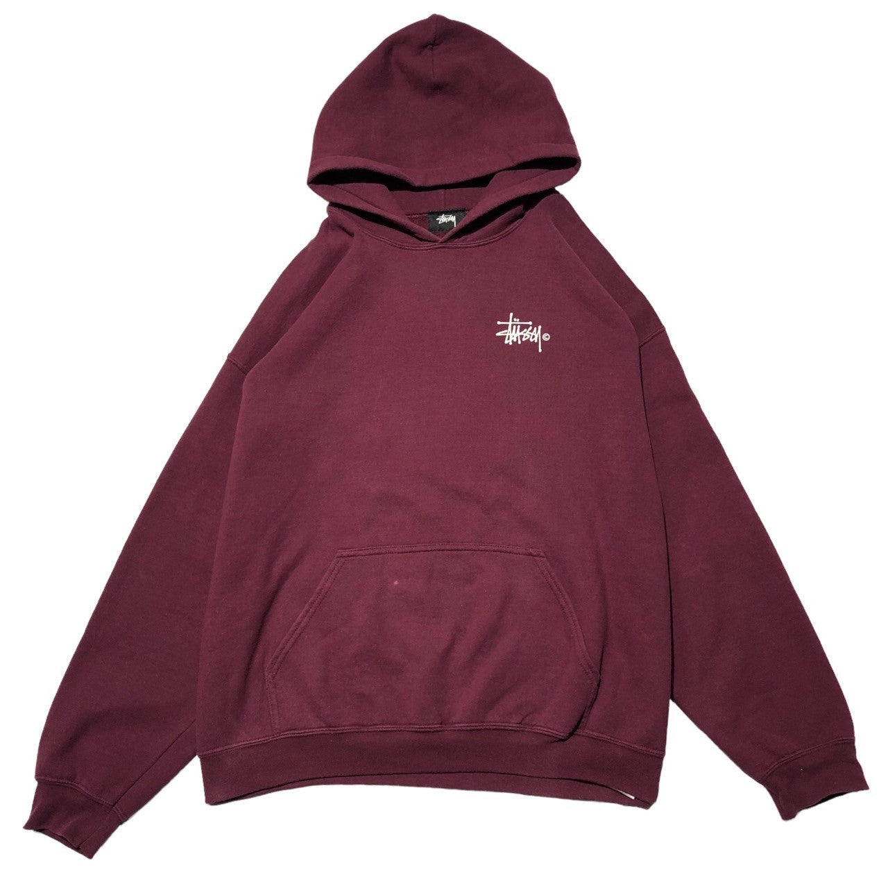 STUSSY(ステューシー) ”STUSSY ©” Shawn logo pullover hoodie ショーンロゴ プルオーバー パーカー S(オーバーサイズ) ボルドー