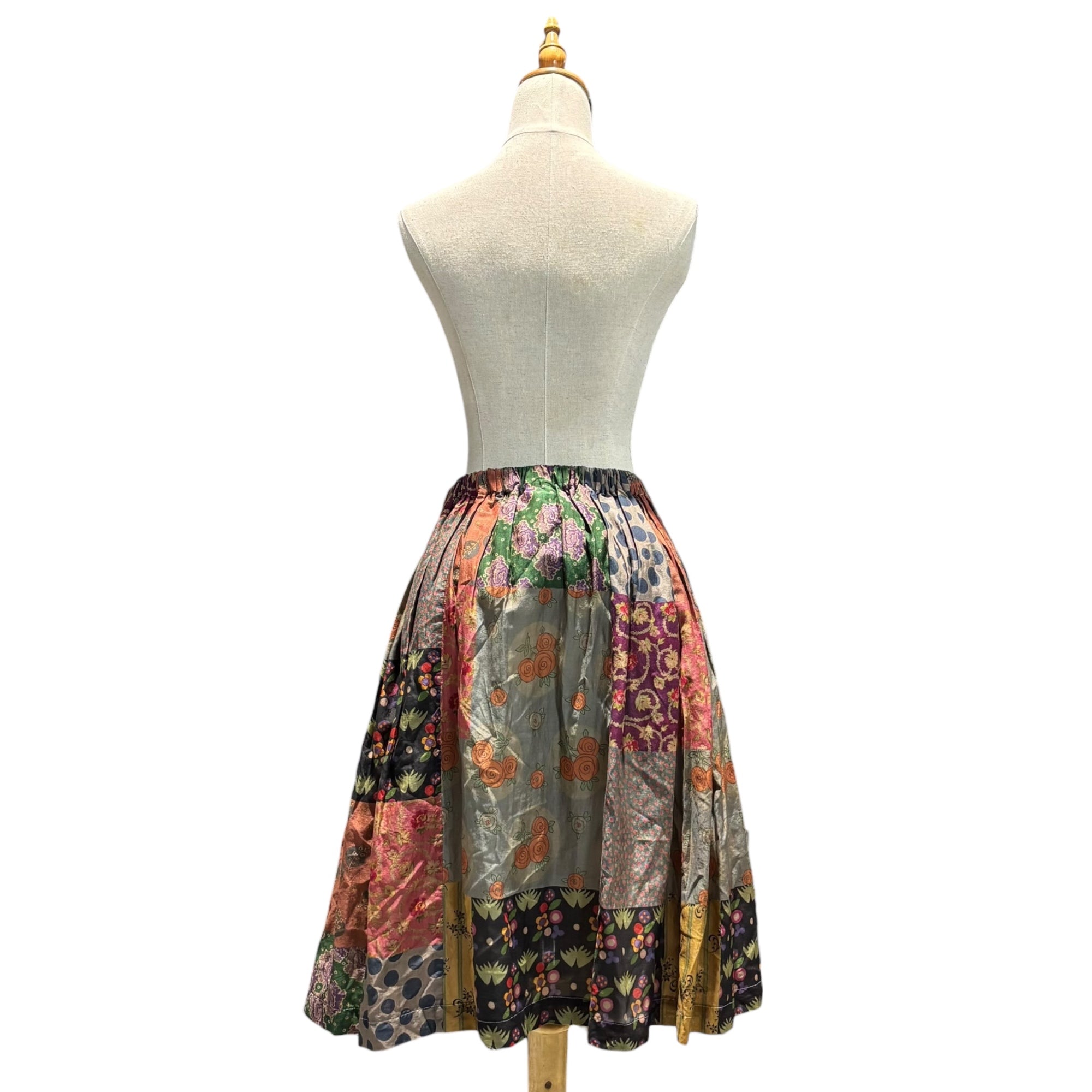 tricot COMME des GARCONS(トリココムデギャルソン) 11AW Tulle Docking Print Skirt チュール ドッキング プリント スカート SH-S702 FREE ブラウン×マルチカラー AD2011