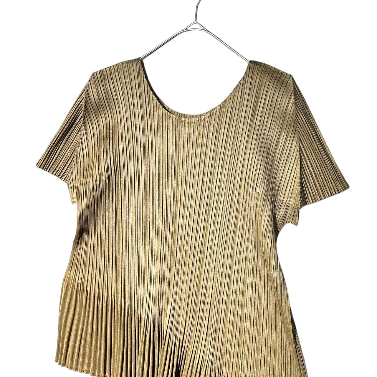 PLEATS PLEASE(プリーツプリーズ) Asymmetrical Pleats Pullover Cut and Sewn アシンメトリー プリーツ プルオーバー カットソー PP51-JK862 3(L程度) カーキ