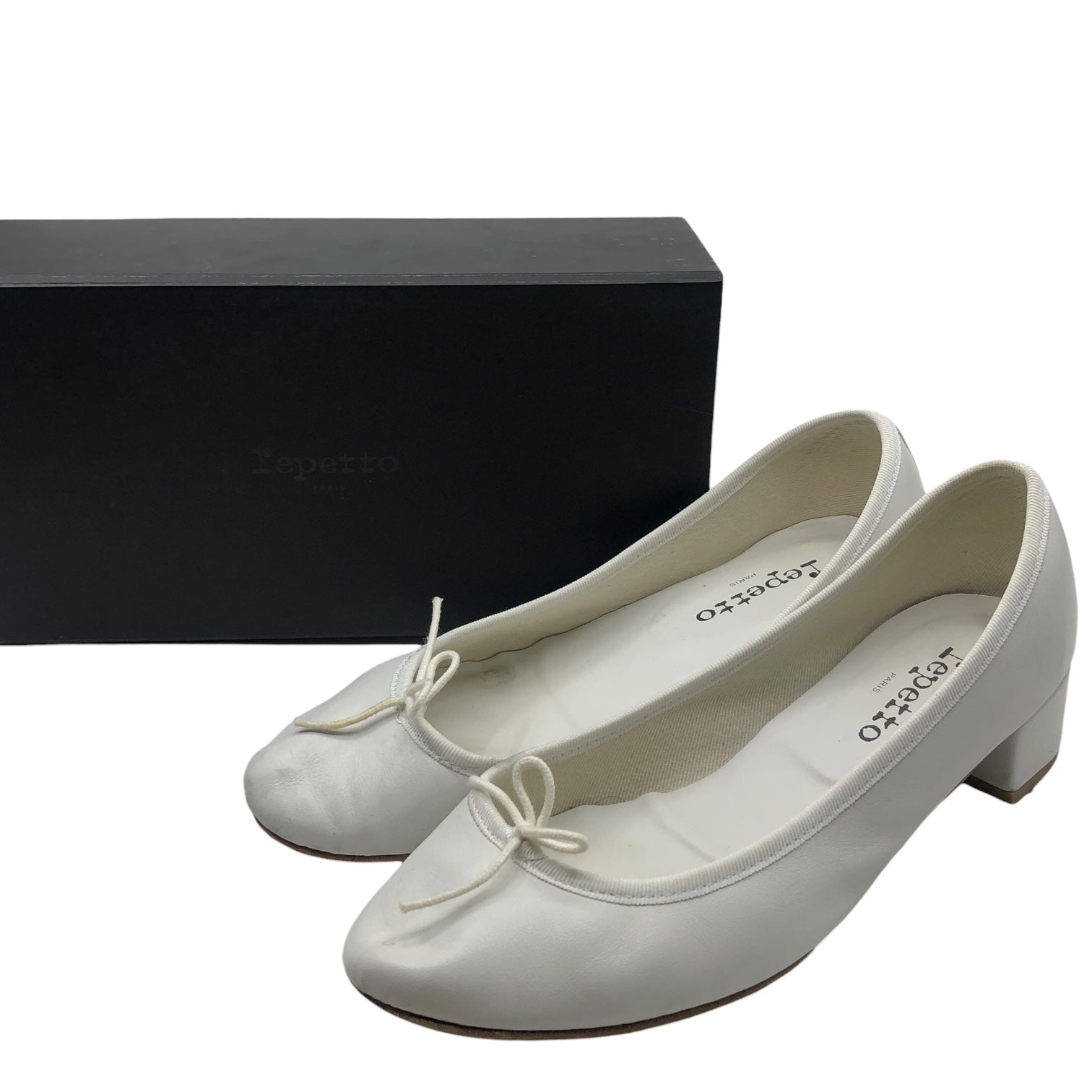 Repetto(レペット) CAMILLE Noir カミーユ ノアール ヒール バレーシューズ VX511VE 40(25cm程度) ホワイト パンプス