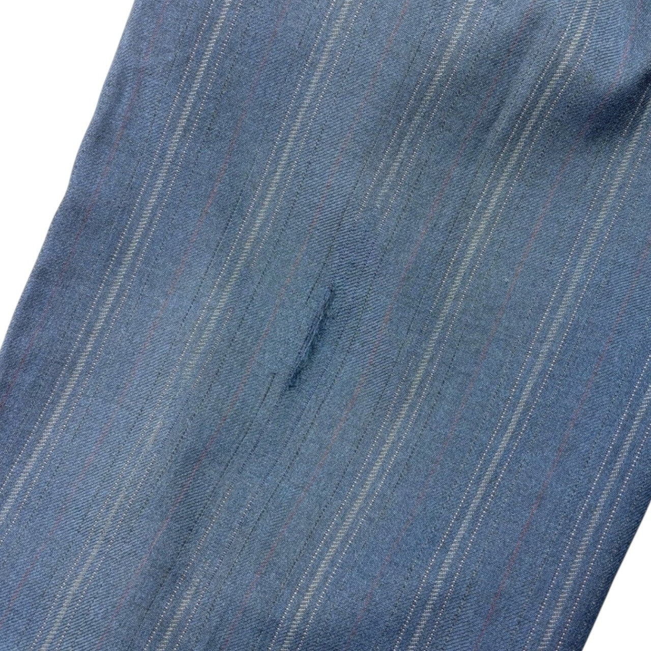 VINTAGE(ヴィンテージ) 50's~60's Vintage Striped Straight Slacks ヴィンテージ ストライプ ストレート スラックス 実寸82cm ブルー 推定50年代~60年代 WALDESジップ USA製