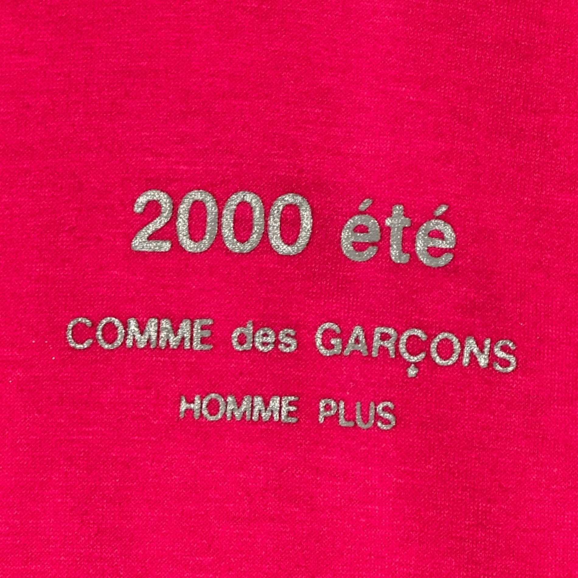 COMME des GARCONS HOMME PLUS(コムデギャルソンオムプリュス) 00SS Chest One Point Logo Crew Neck T-Shirt 胸 ワンポイント ロゴ クルーネック Tシャツ PT-T00310 FREE ピンク AD1999