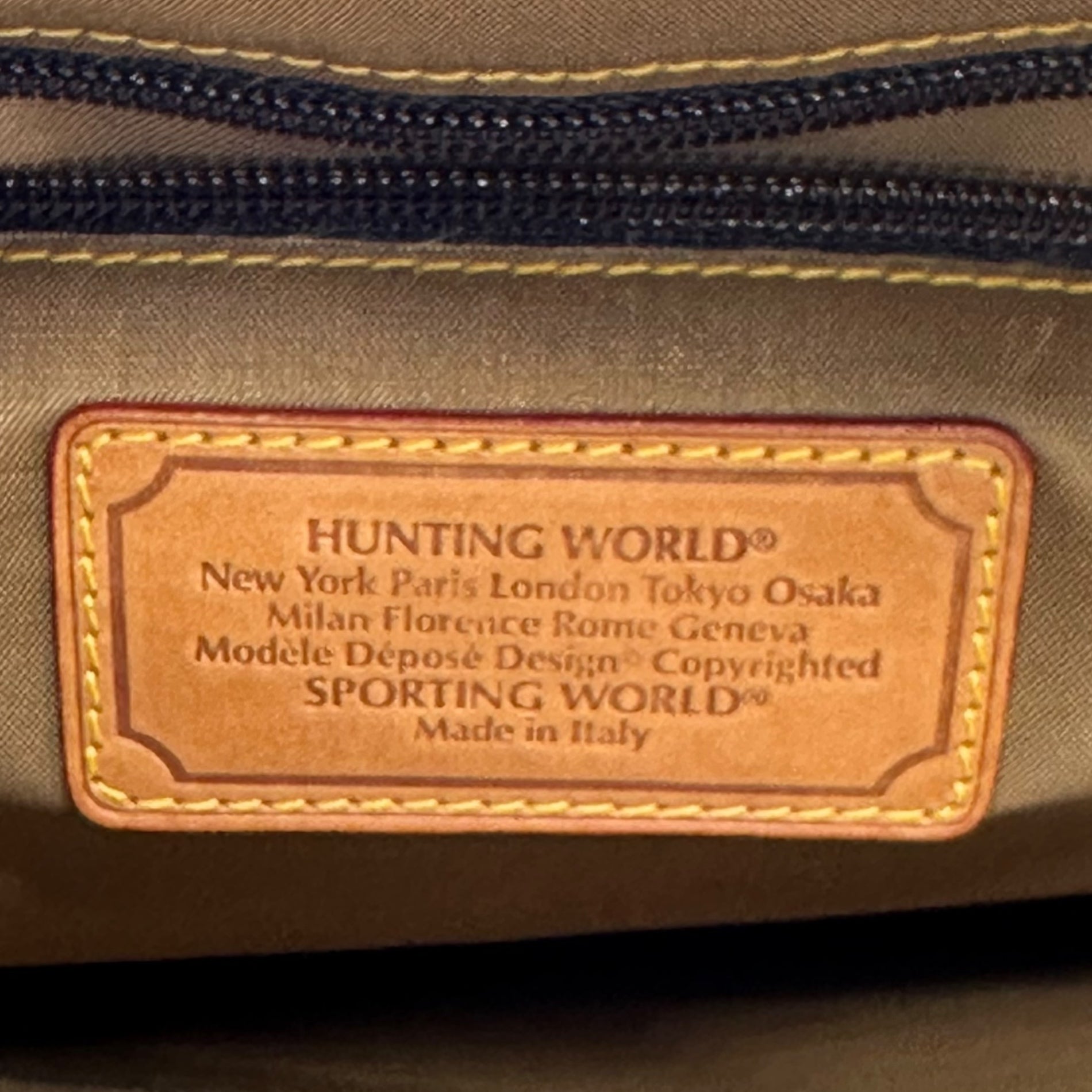 HUNTING WORLD(ハンティングワールド) 2WAY Batchu Cross Boston Bag 2WAY バチュークロス ゴルフ ボストン バッグ オリーブ×ベージュ レザー ショルダー