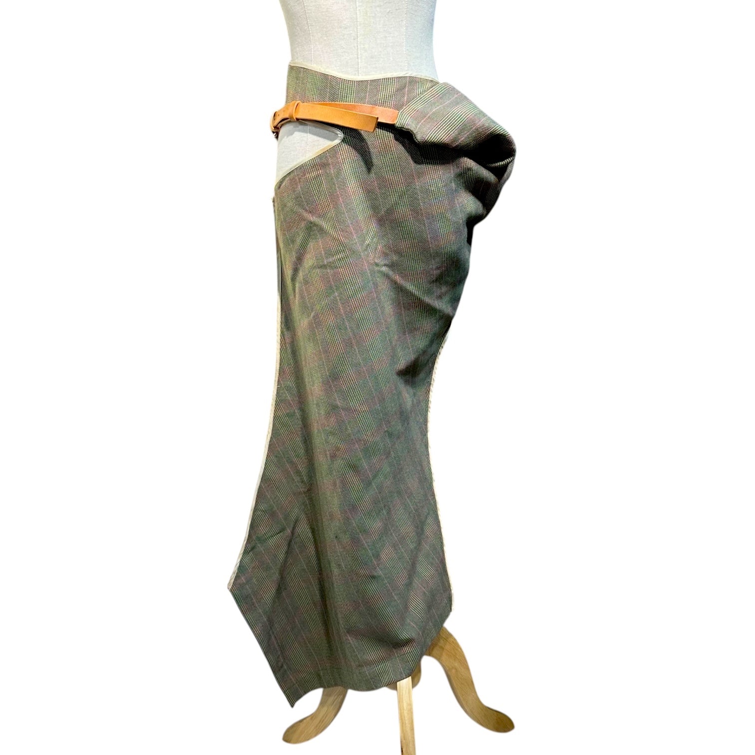 COMME des GARCONS JUNYA WATANABE(コムデギャルソンジュンヤワタナベ) 97AW Vintage Waist bag skirt ヴィンテージ ウエスト バッグ 変形 スカート JS-040090 FREE グリーン×ピンク AD1997