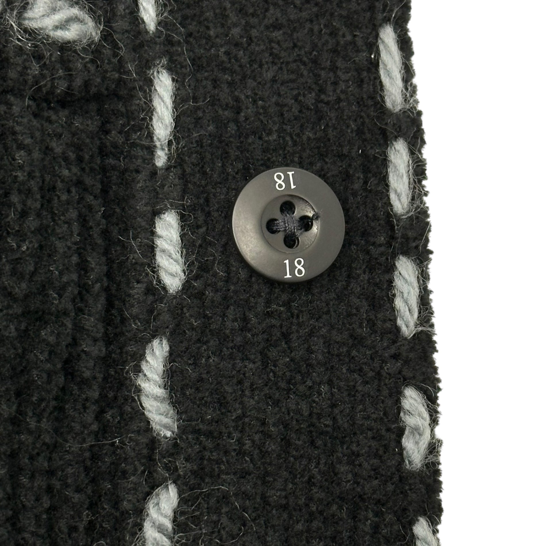 NEIGHBORHOOD(ネイバーフッド) 24AW × PHINGERIN PG1 SAVAGE KNIT フィンガリン サヴェージニット ジャケット PD-242-NH-KN-011 M ブラック×ホワイト