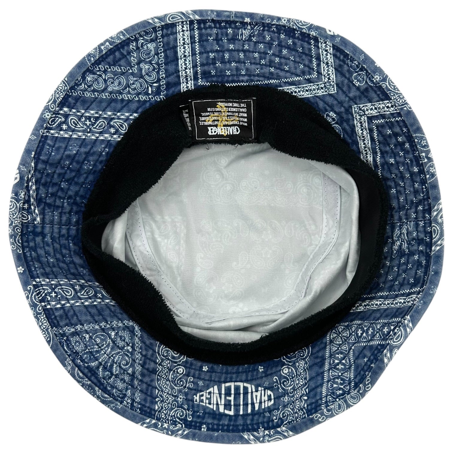 CHALLENGER(チャレンジャー) Paisley Bucket Hat ペイズリー バケット ハット インディゴ×ホワイト