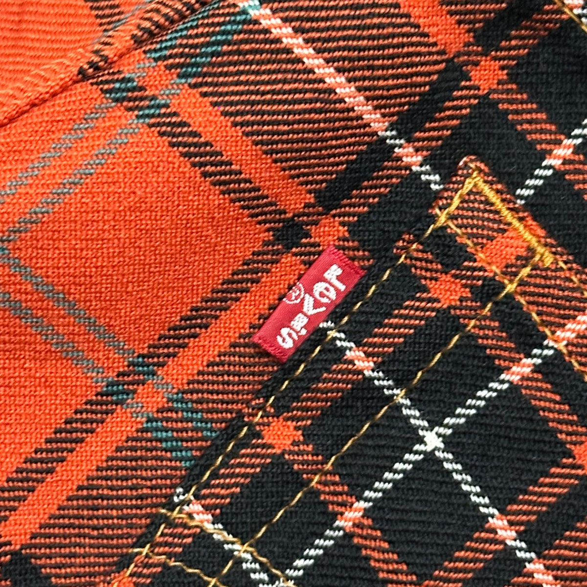 COMME des GARCONS JUNYA WATANABE MAN(コムデギャルソンジュンヤワタナベマン) 2002AW Levi's Collaboration Tartan-Check Wool Slim Pants リーバイス コラボ タータン チェック ウール スリム パンツ WG-P028 S レッド×ブラック AD2002 00s アーカイブ
