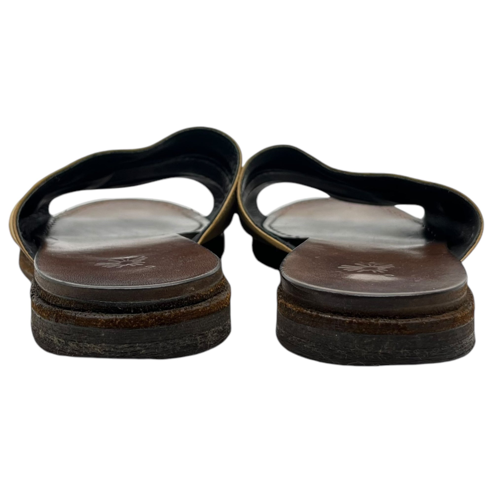 Maison MIHARA YASUHIRO(メゾンミハラヤスヒロ) 00's Broiled leather sandals 炙り出し レザー サンダル 表記無し(26cm程度) ベージュ×ブラック