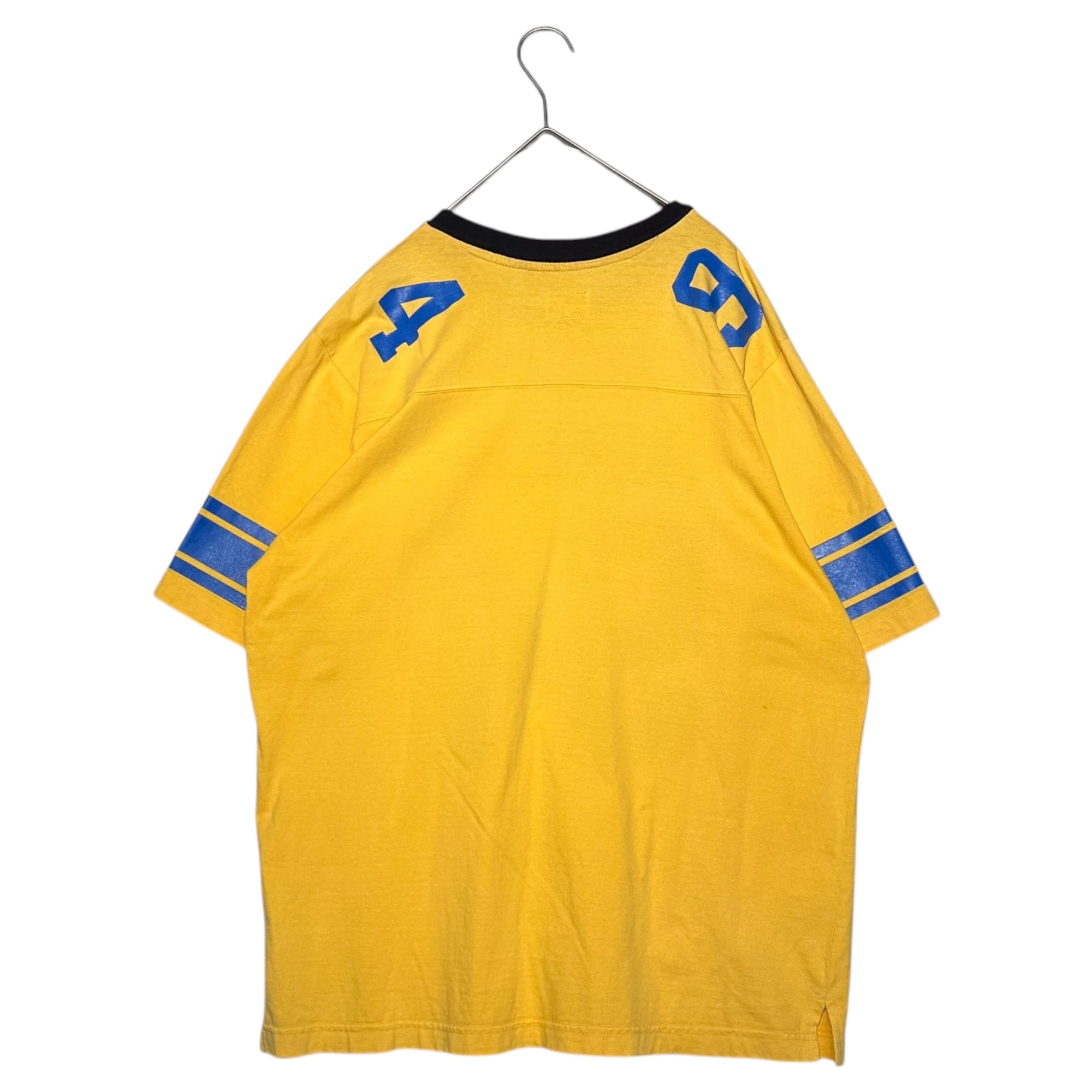 SUPREME(シュプリーム) 94 Football T-shirt フットボール Tシャツ L イエロー×ブルー