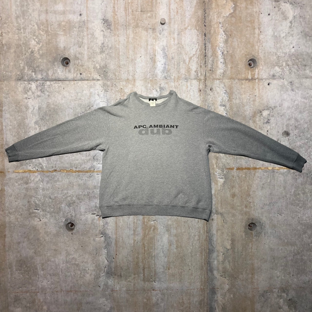 A.P.C.(アーペーセー) 90~00'sプリントスウェットプルオーバー L グレー フランスメイド