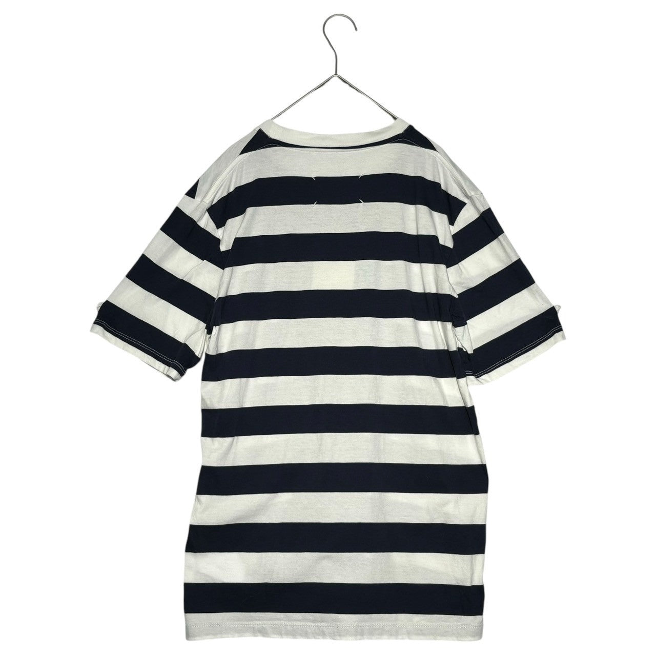 MAISON MARGIELA(メゾンマルジェラ) 19AW Pack T-shirts border パック ボーダー Tシャツ S50GC0552 S ホワイト×ネイビー 半袖