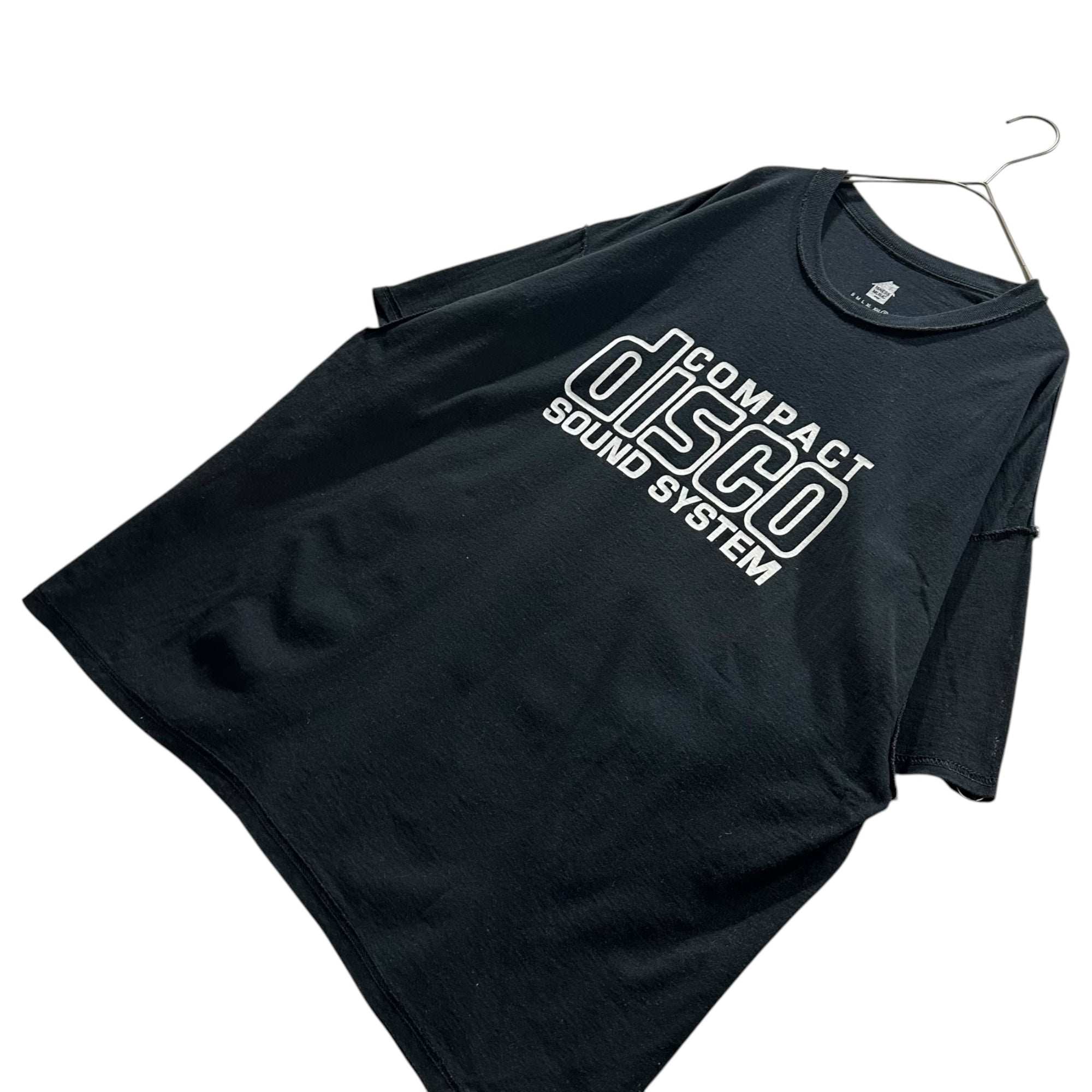 ISNESS MUSIC(イズネス ミュージック) 21SS COMPACT DISCO SOUND SYSTEM コンパクト ディスコ サウンド システム Tシャツ FREE ブラック×ホワイト インサイドアウト