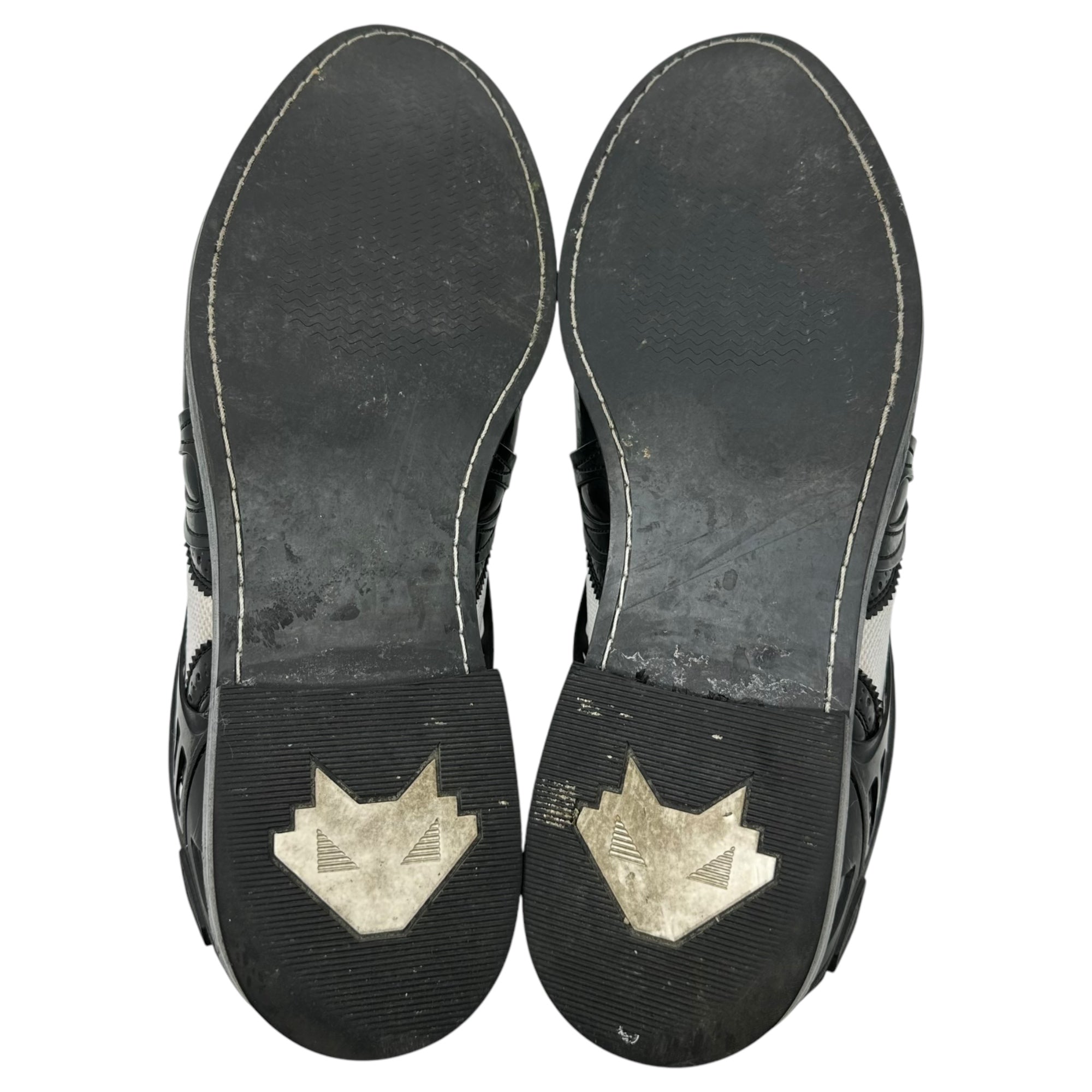 PUMA by MIHARA YASUHIRO(プーマバイミハラヤスヒロ) 14SS MY-72 "Patent" DISC ディスク ウィングチップ ドレス シューズ 35645801 30cm ブラック×ホワイト メッシュ スニーカー コラボ