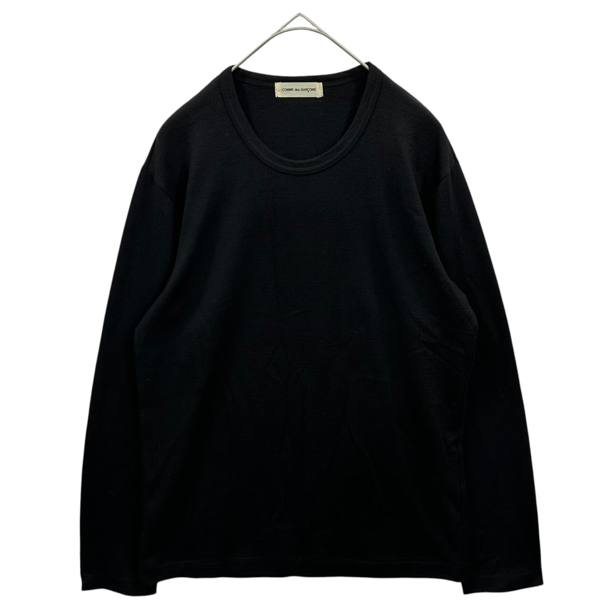 COMME des GARCONS(コムデギャルソン) 1991AW Basic Wool L/S Cut-And-Sewn ベーシック ウール 長袖 カットソー GT-050120 FREE ブラック AD1991 男性着用可能