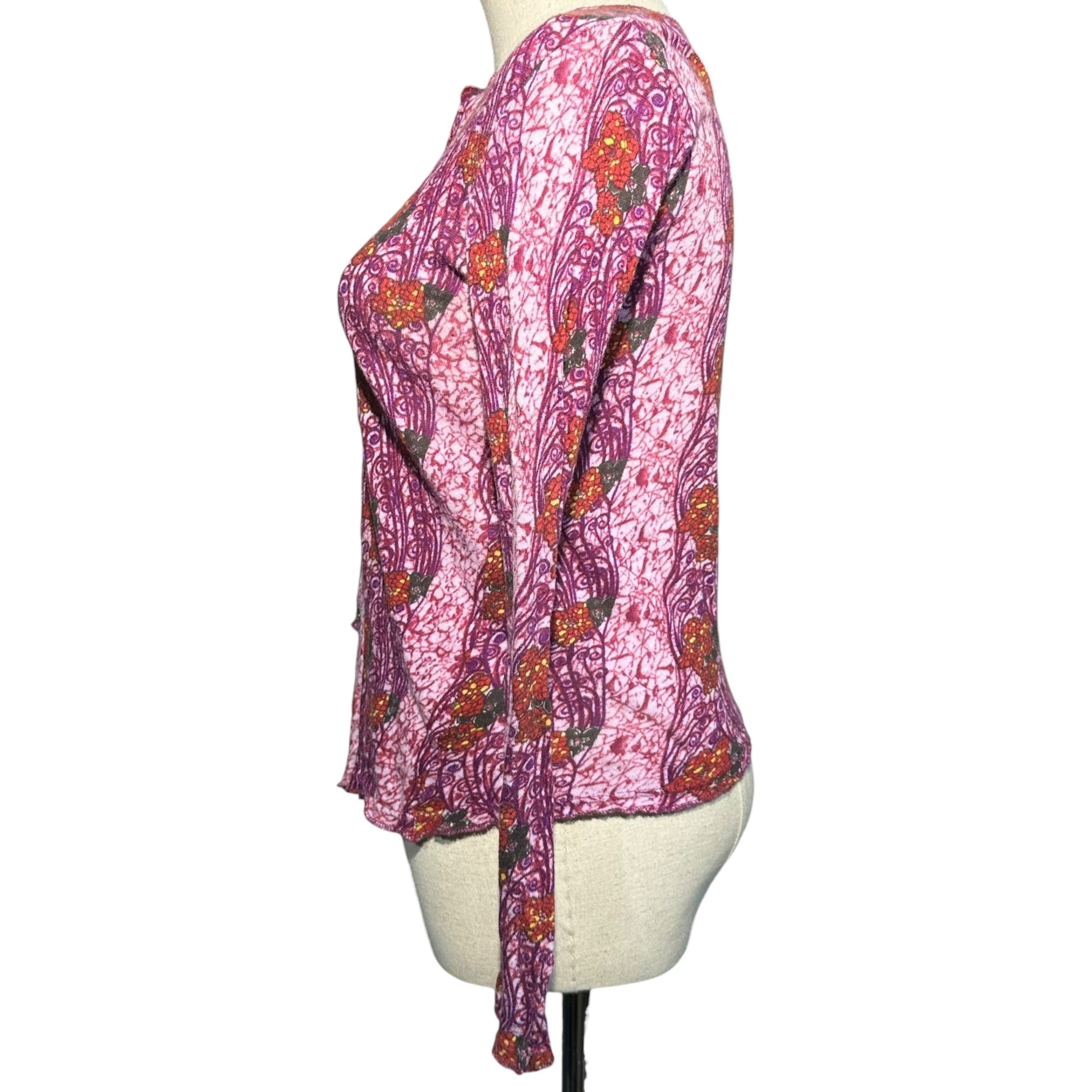 Y's(ワイズ) Transformable Floral Print Cardigan 変形 花柄 カーディガン 3 パープル