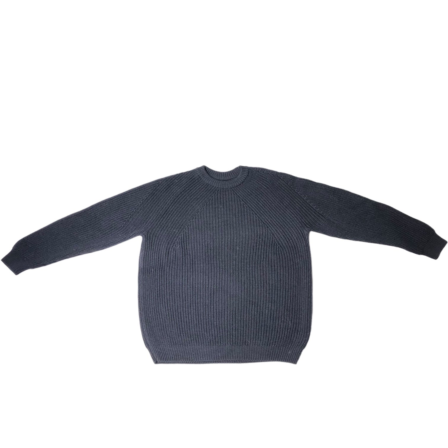 BATONER(バトナー) 21AW SIGNATURE CREW NECK ウール 5ゲージ シグニチャー 畦編み クルーネック ニット BN-21FM-023 4(XL程度) ネイビー