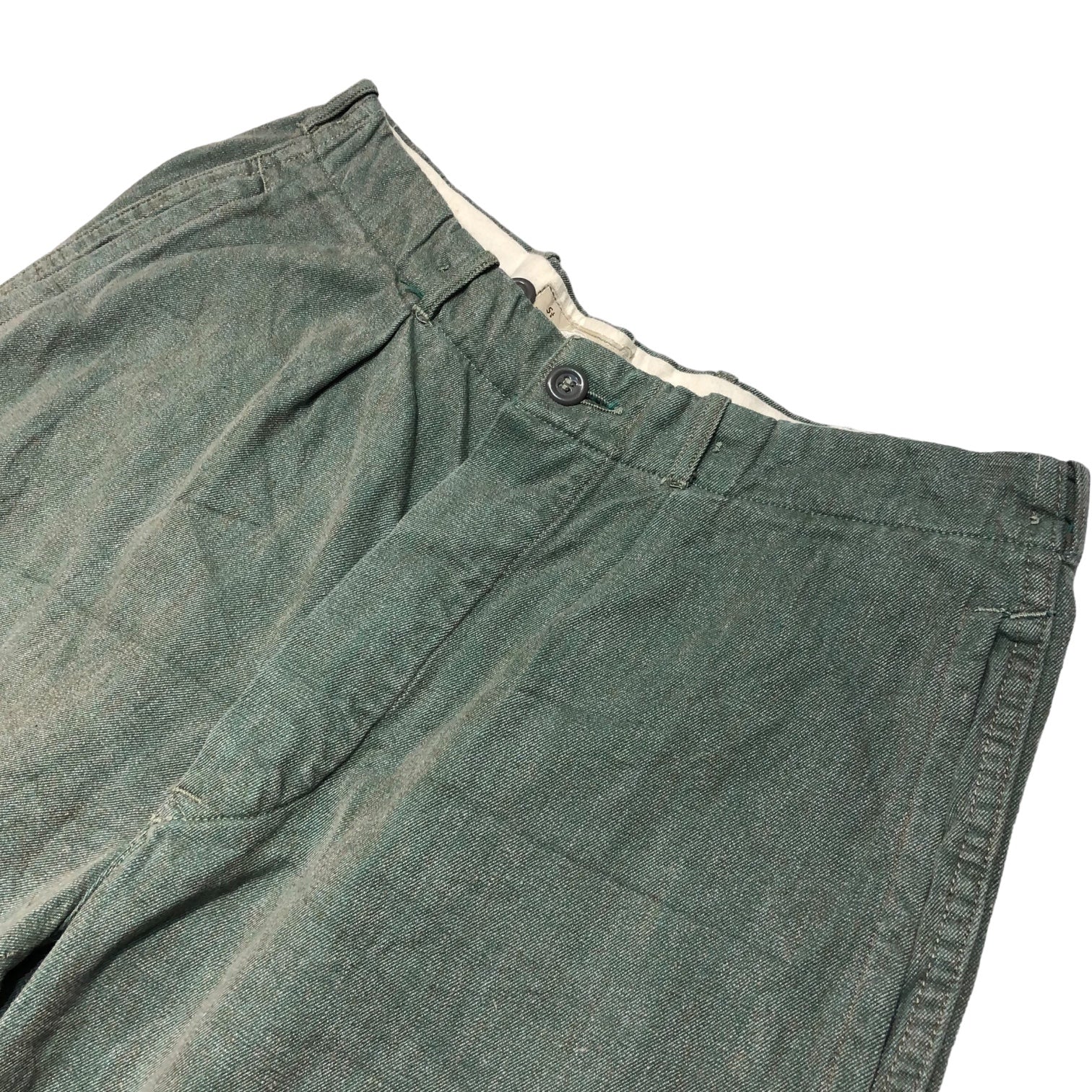 Swedish army(スウェーデン軍) 60's Prisoner setup プリズナー セットアップ 48(L程度) カーキグリーン FRISTADS SANFOR 60年代 ヴィンテージ