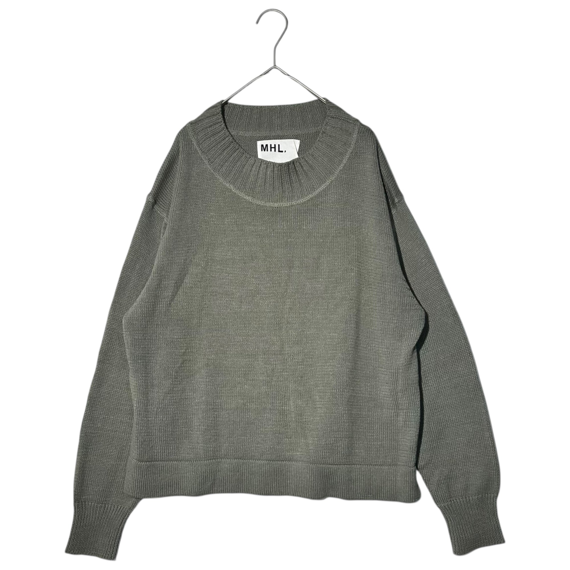 MHL.(マーガレットハウエル) TWISTED COTTON LINEN KNIT ツイスト コットン リネン ニット 595-3263502 2(M程度) グリーン