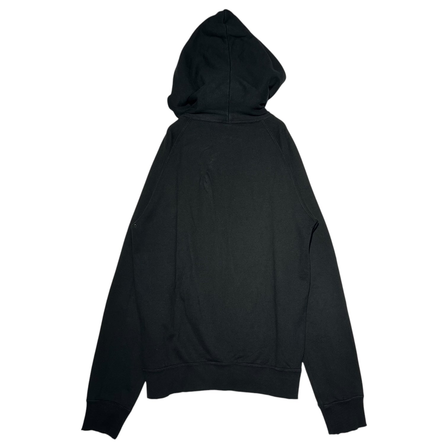 NUMBER (N)INE(ナンバーナイン) 05AW THE HIGH STREETS Fender Logo Raglan Damaged hooded sweatshirt 【ハイスト期】 フェンダー ロゴ ラグラン ダメージ パーカー スウェット 3(M) ブラック ザハイストリーツ 宮下氏 本人期