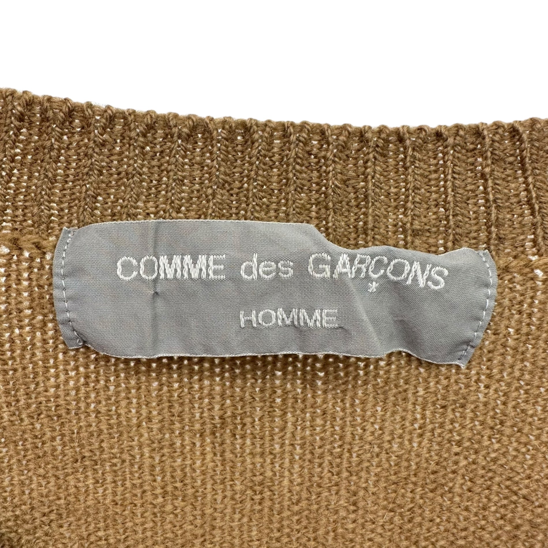COMME des GARCONS HOMME(コムデギャルソンオム) 89's vintage camel wool pullover knit/キャメルウールプルオーバーニット/80年代/ヴィンテージ HN-080050 SIZE FREE ベージュ AD1989 本人期