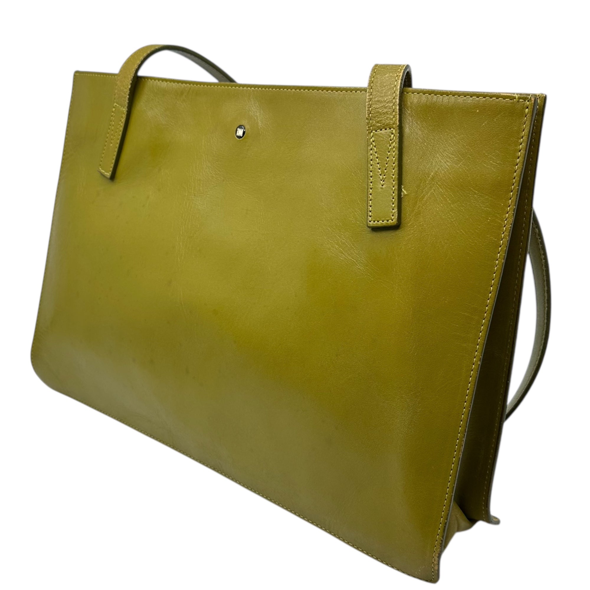 IM ISSEY MIYAKE(アイム イッセイミヤケ) Patent leather tote bag パテント レザー トートバッグ カーキ