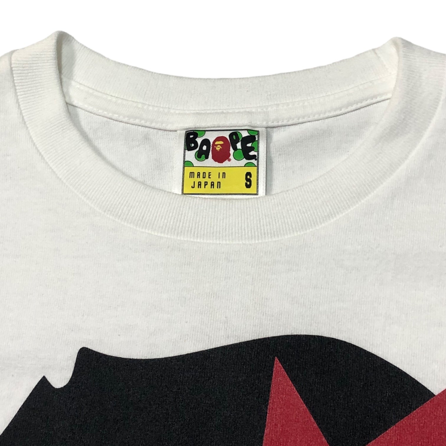 A BATHING APE(アベイシングエイプ) STA FACE Tシャツ SIZE S ホワイト×ブラック×レッド