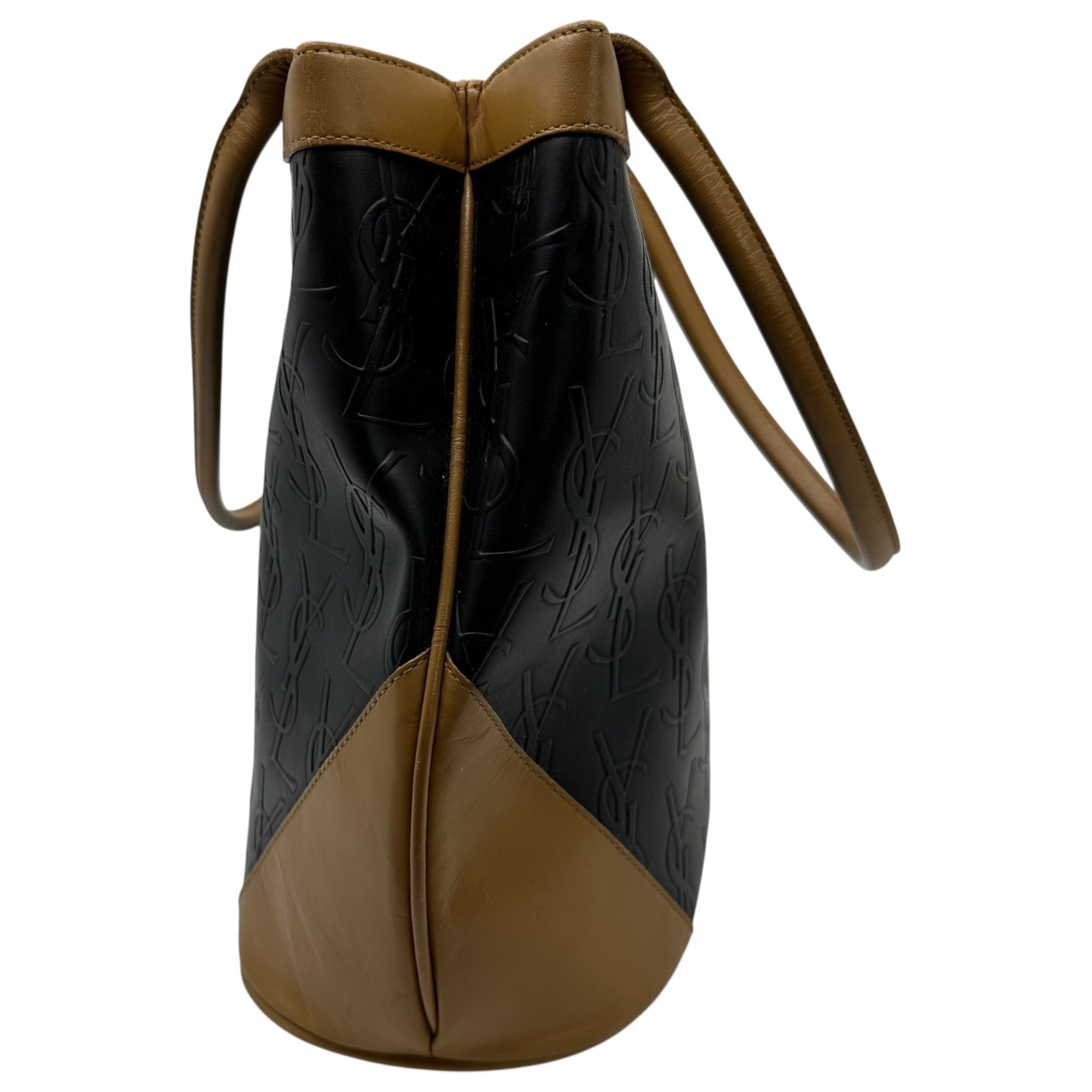 YVES SAINT LAURENT(イヴサンローラン) Old Bucket Shaped Hand Tote Bag オールド バケツ型 ハンド トート バッグ ブラック×ブラウン
