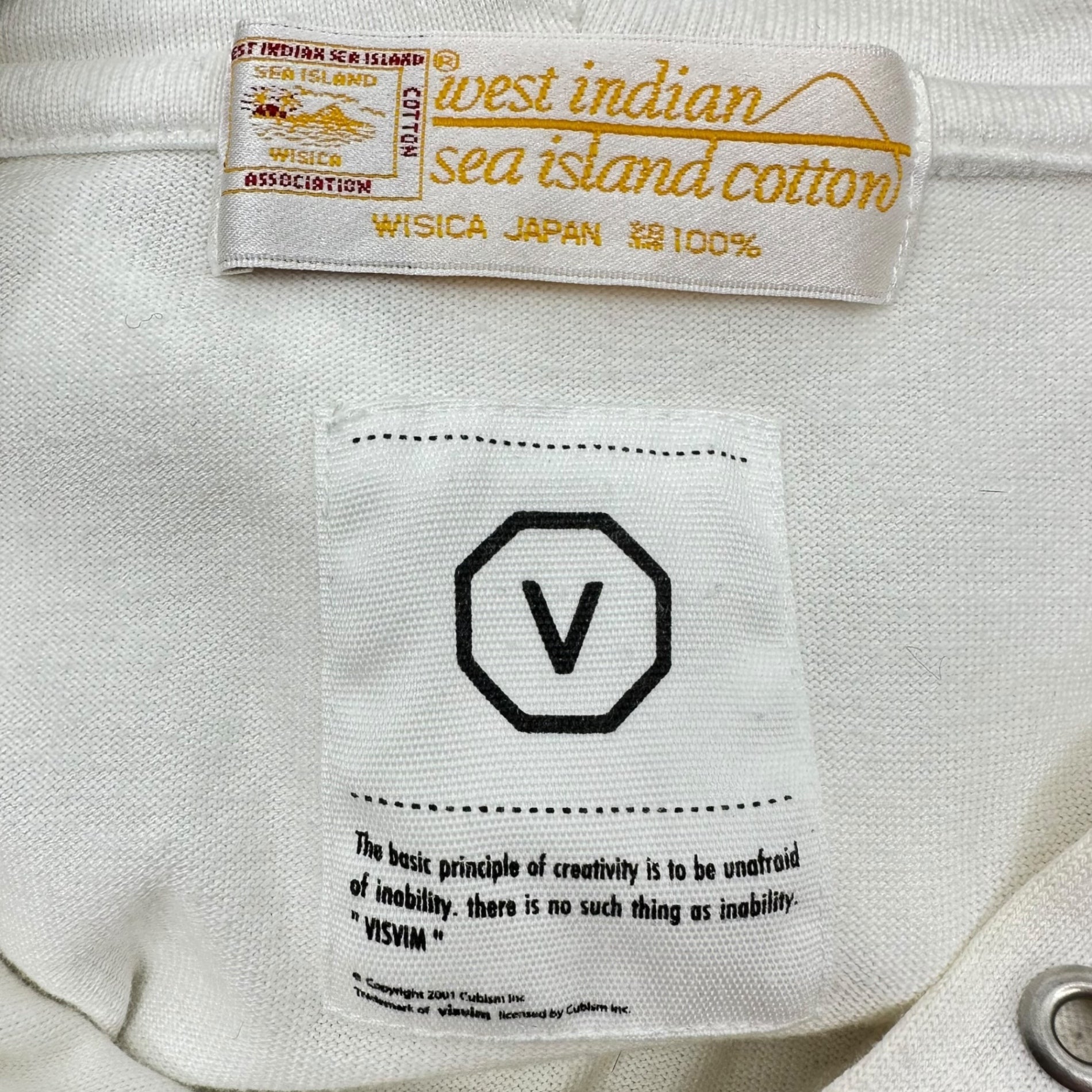 VISVIM(ビズビム/ヴィズヴィム) Archive Cotton Tape Pullover Parka アーカイブ コットン テープ プルオーバーパーカー M ホワイト×ネイビー